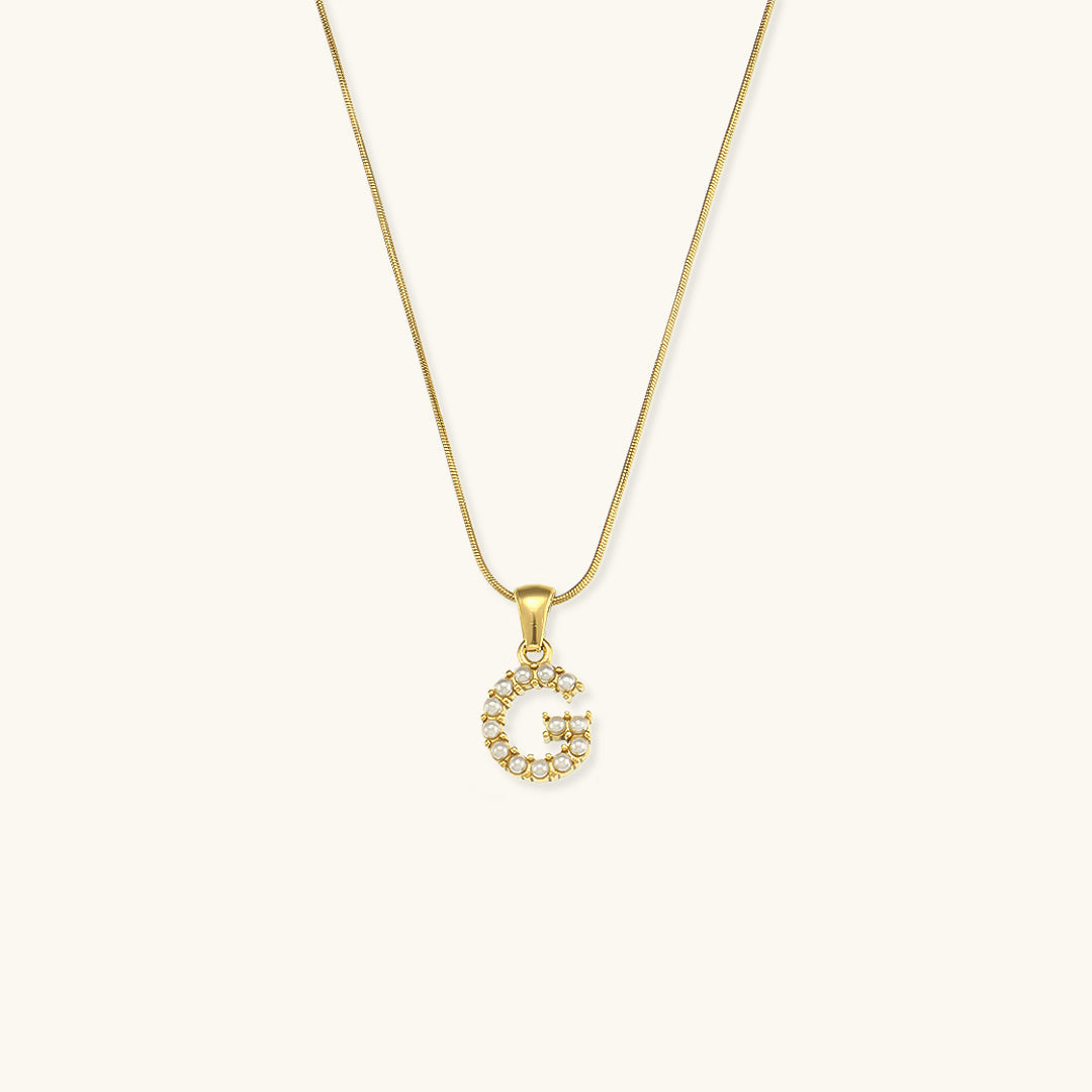 Personalized Pearl Initial Necklace