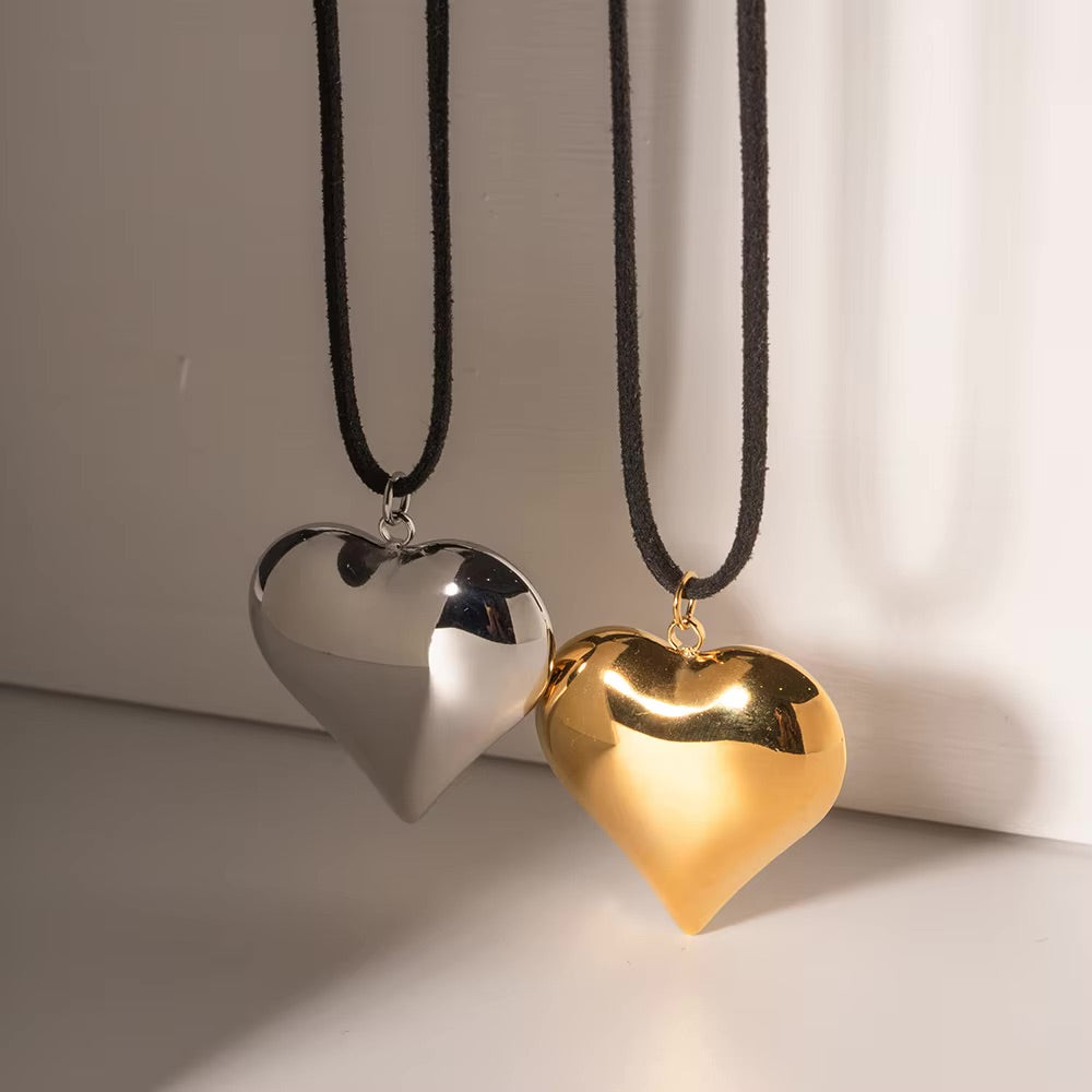 Bold Heart Statement Necklace