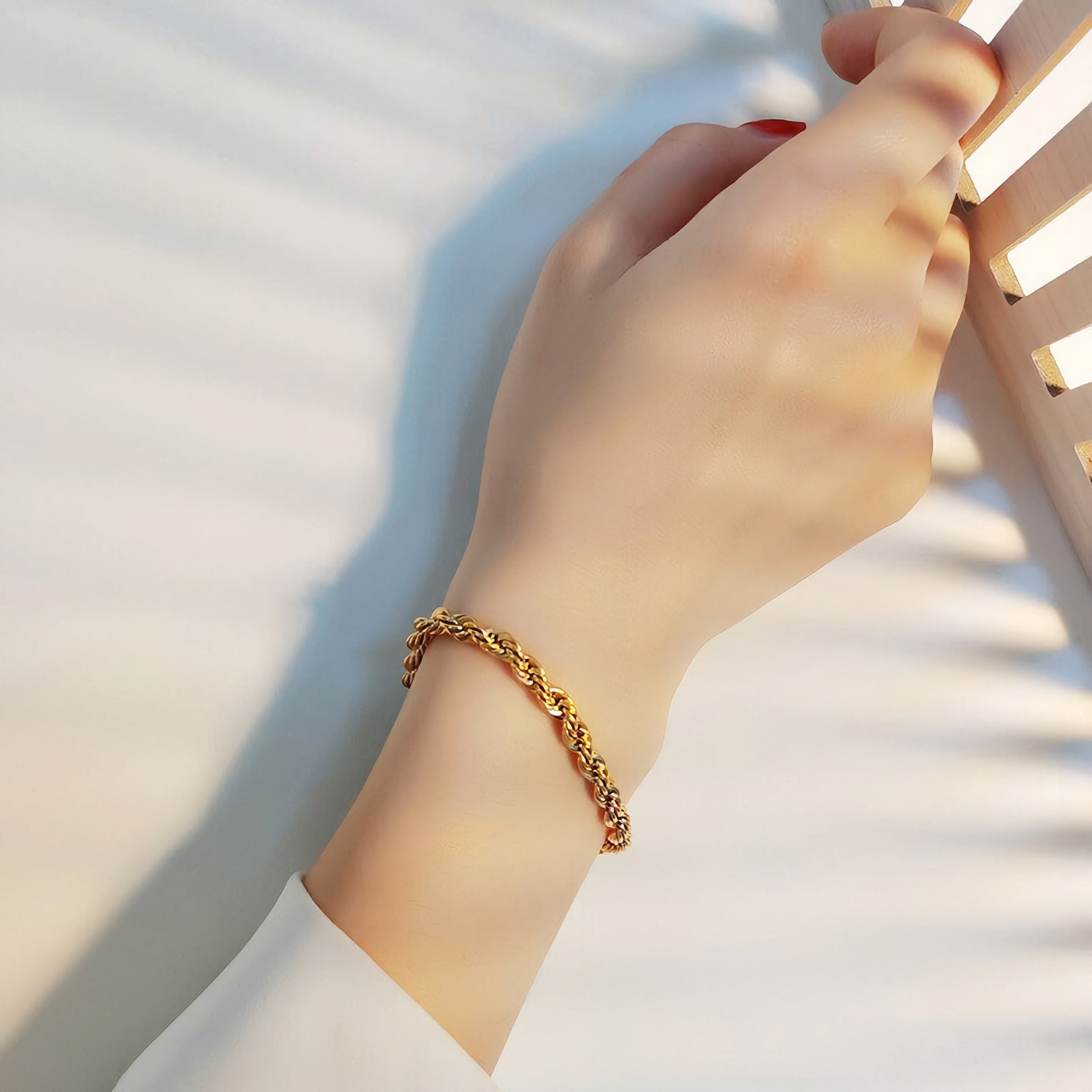 Ethereal Gold Rope Bracelet