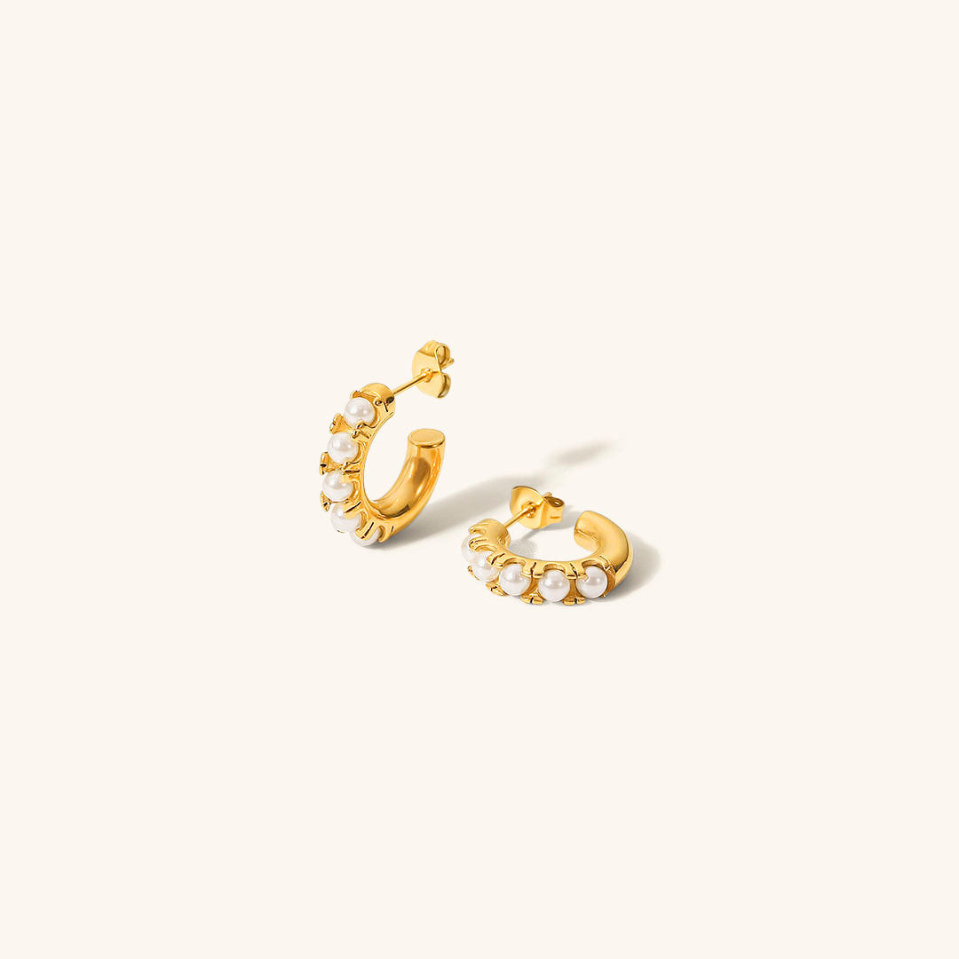 Luxe Pearl Huggie Earrings