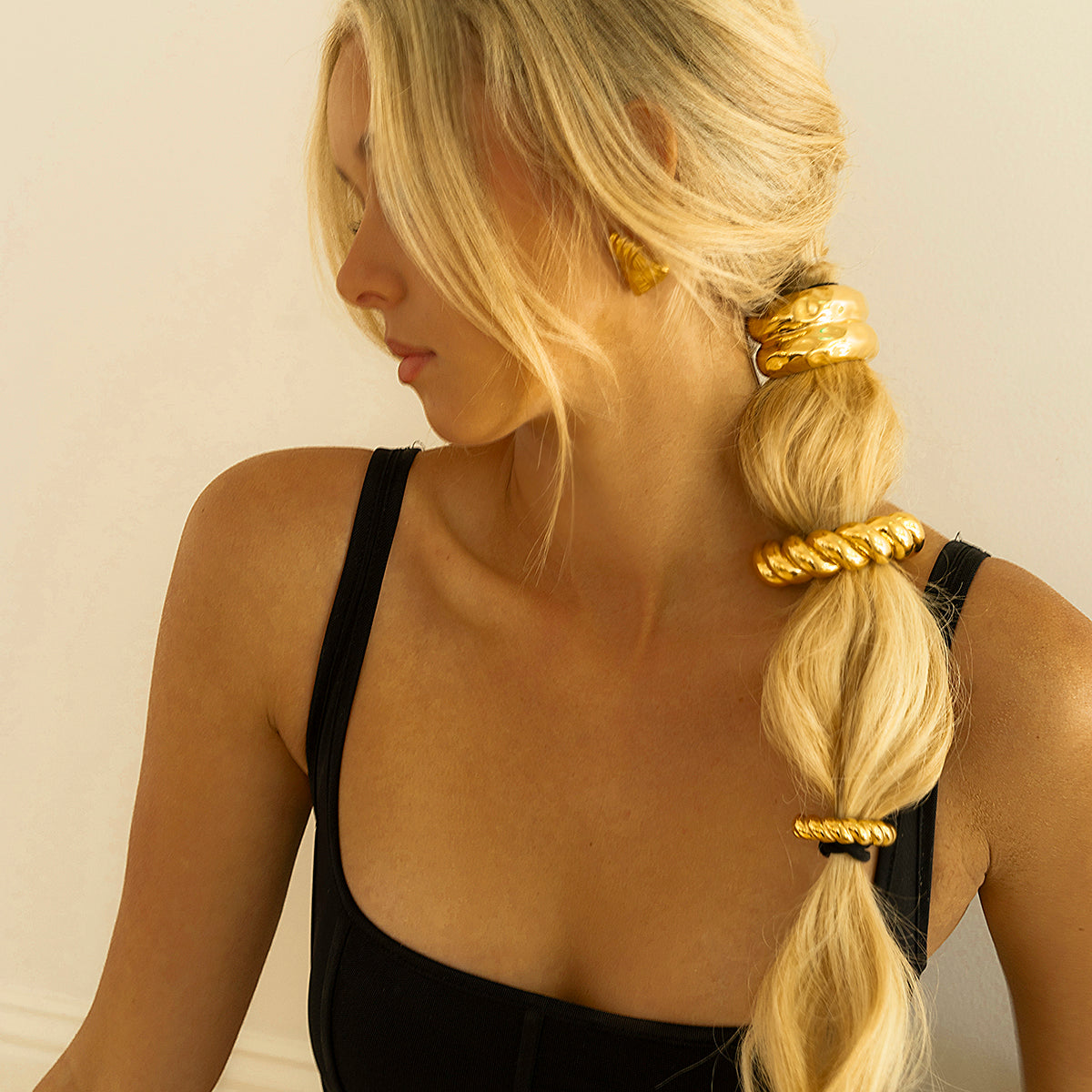 Hammered Arch Hair Cuff