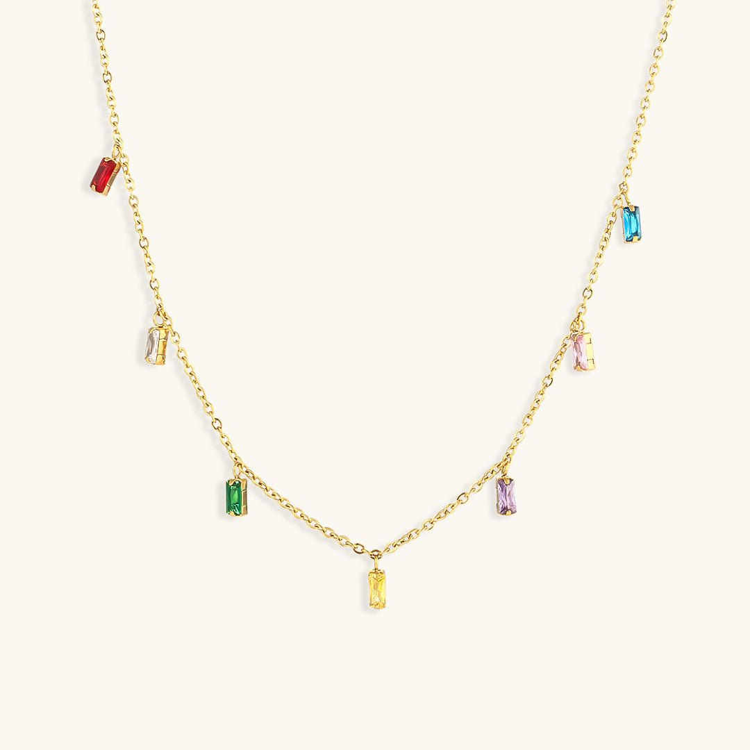 Radiant Gemstone Pendant Necklace
