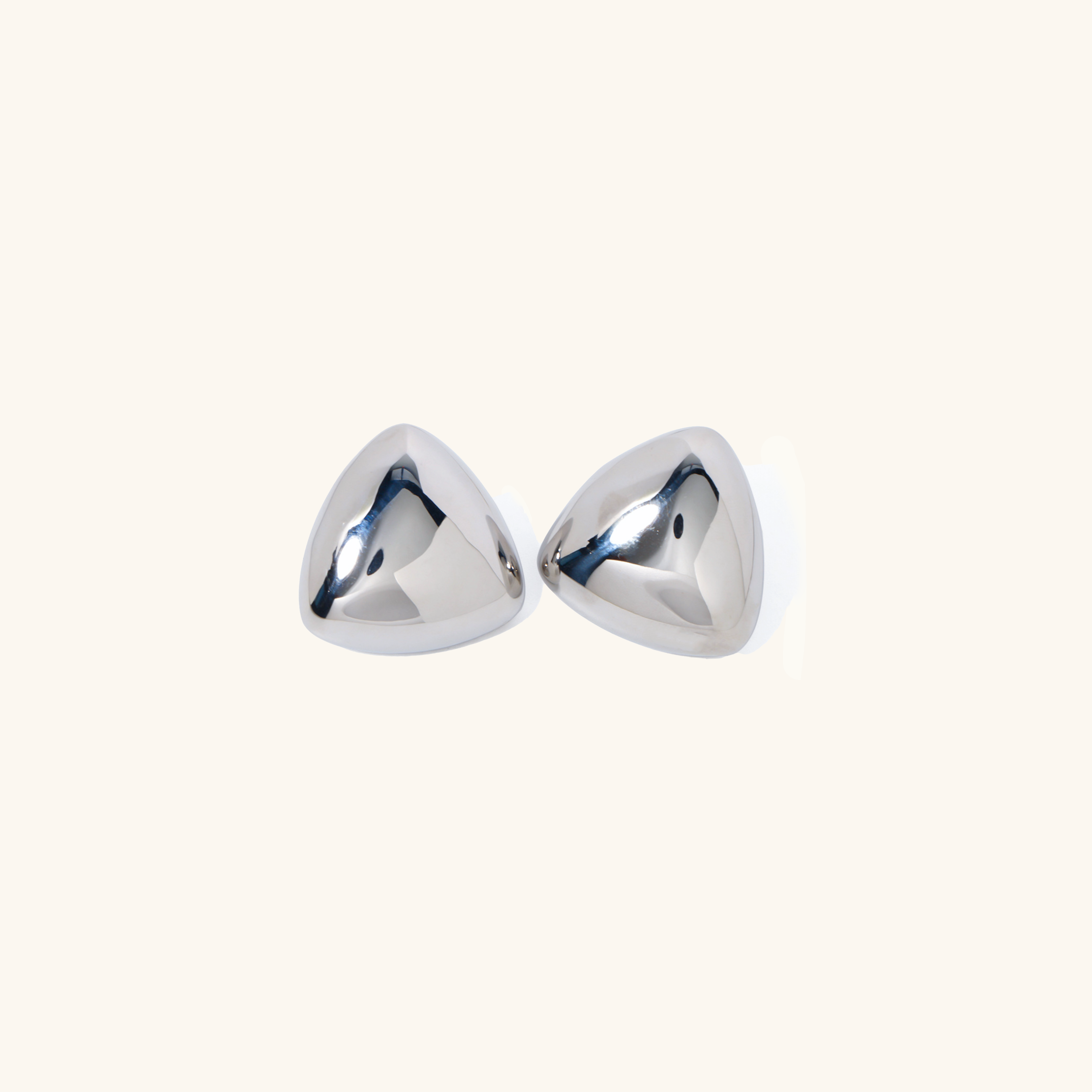 Geometric Gold Triangles Earrings