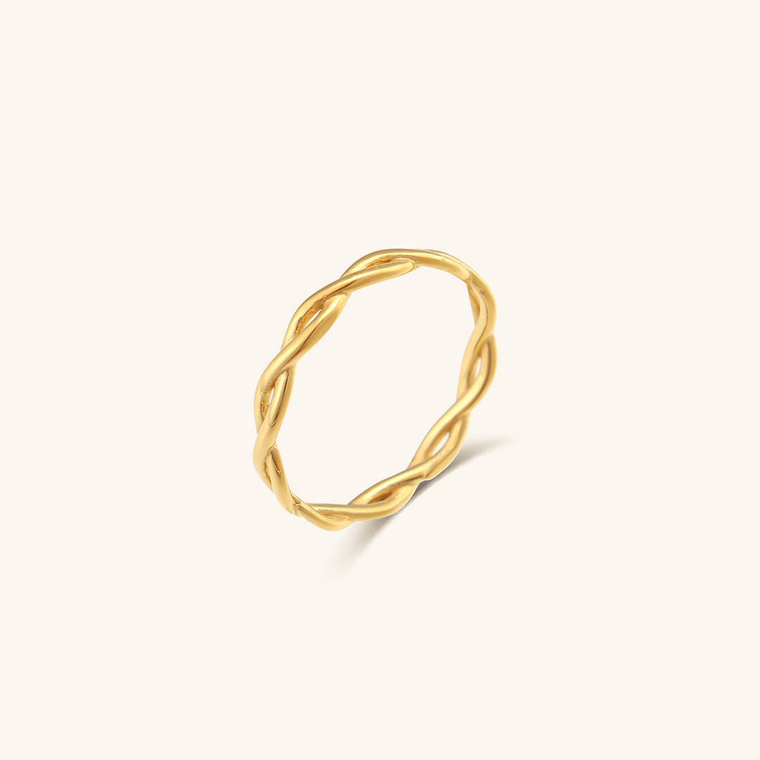 Luna Twist Gold Ring