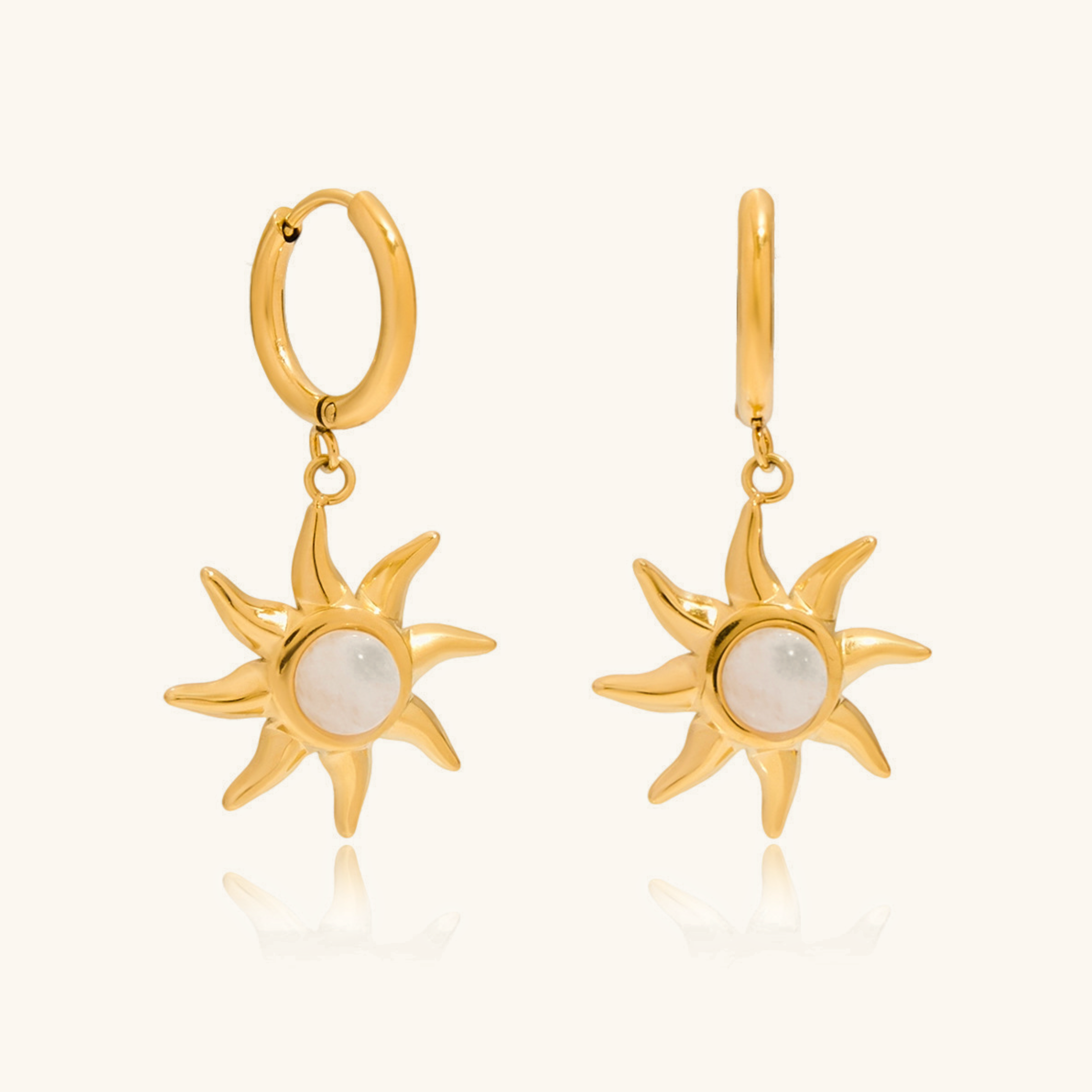 Solstice Glow Moonstone Hoops