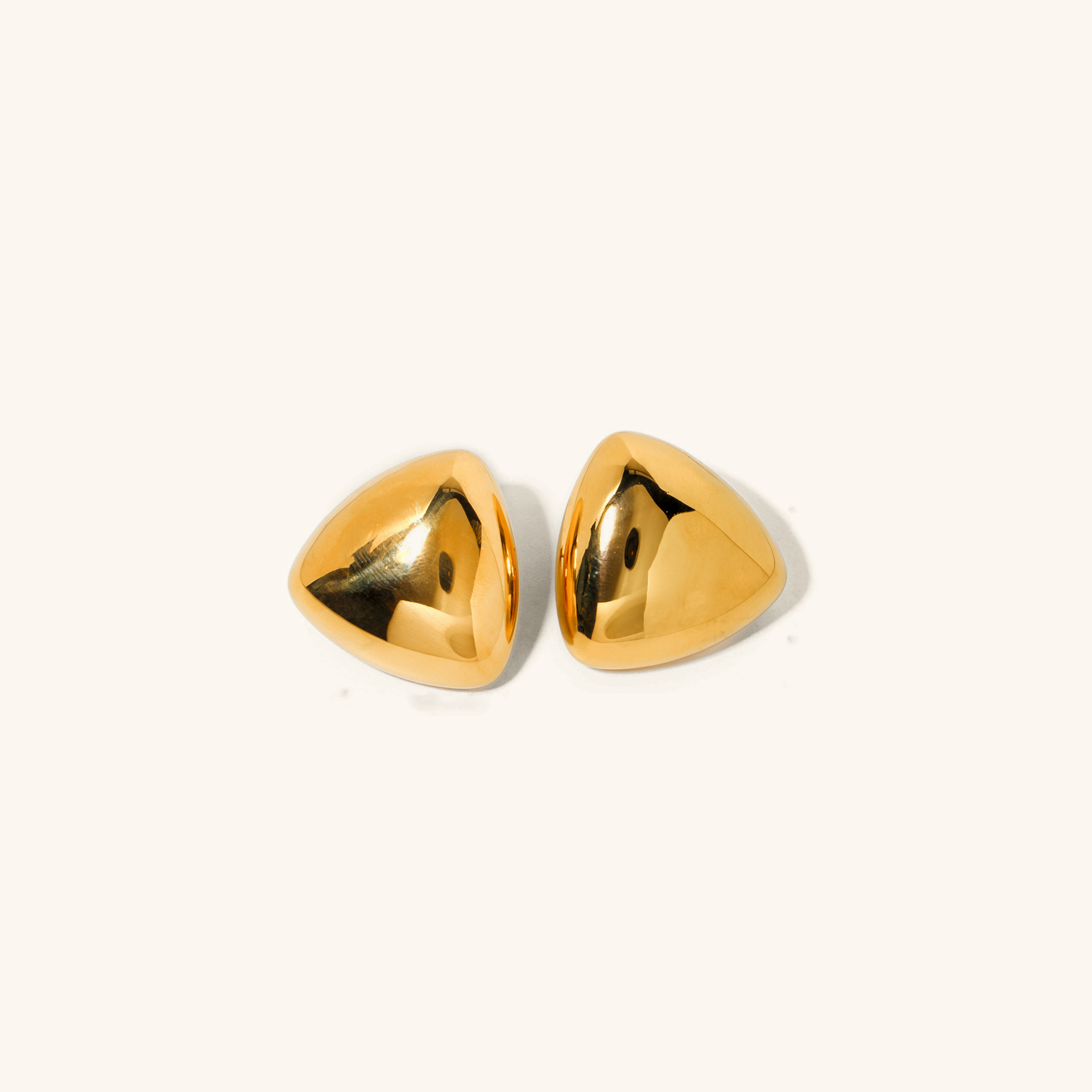 Geometric Gold Triangles Earrings