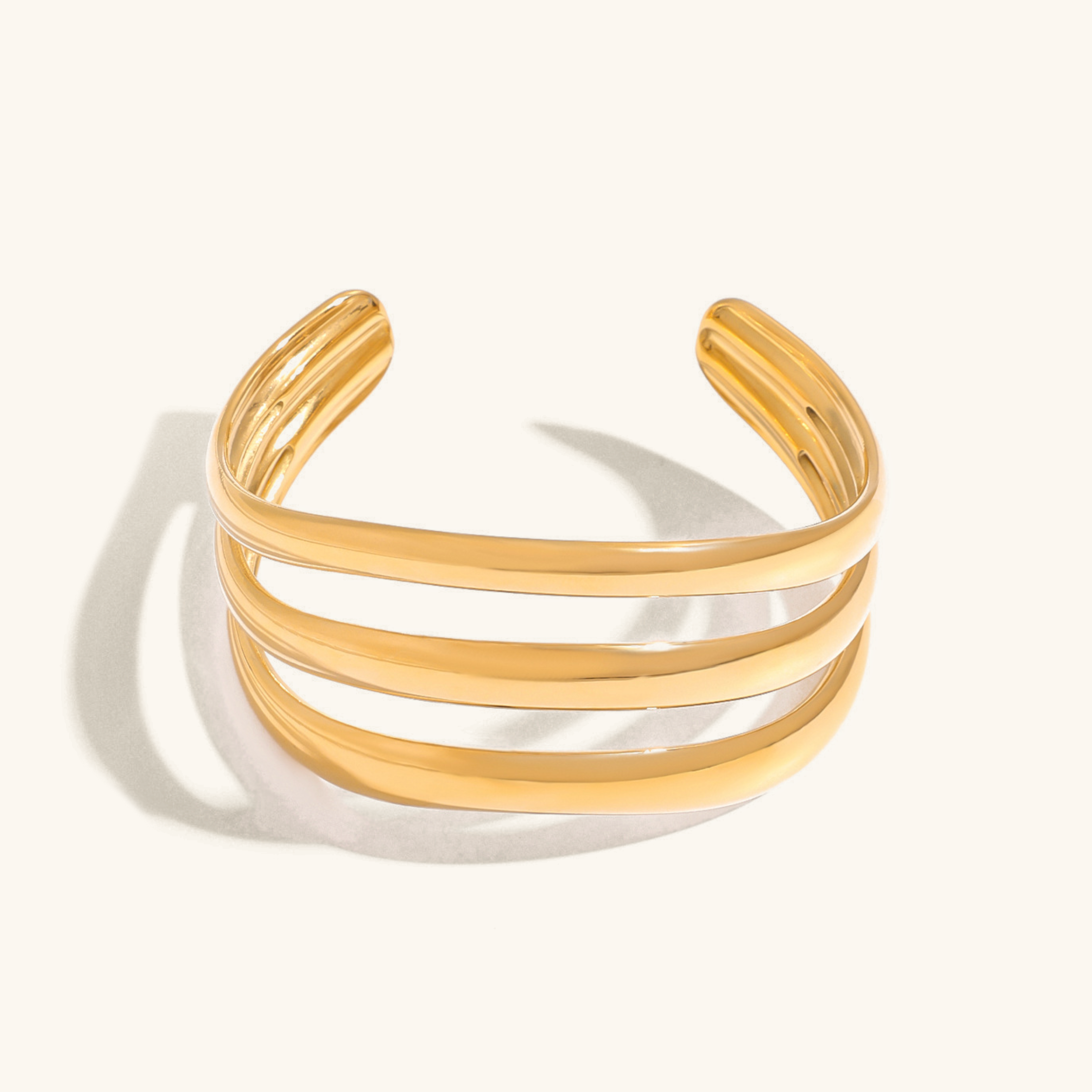 Gold Layered Statement Bangle