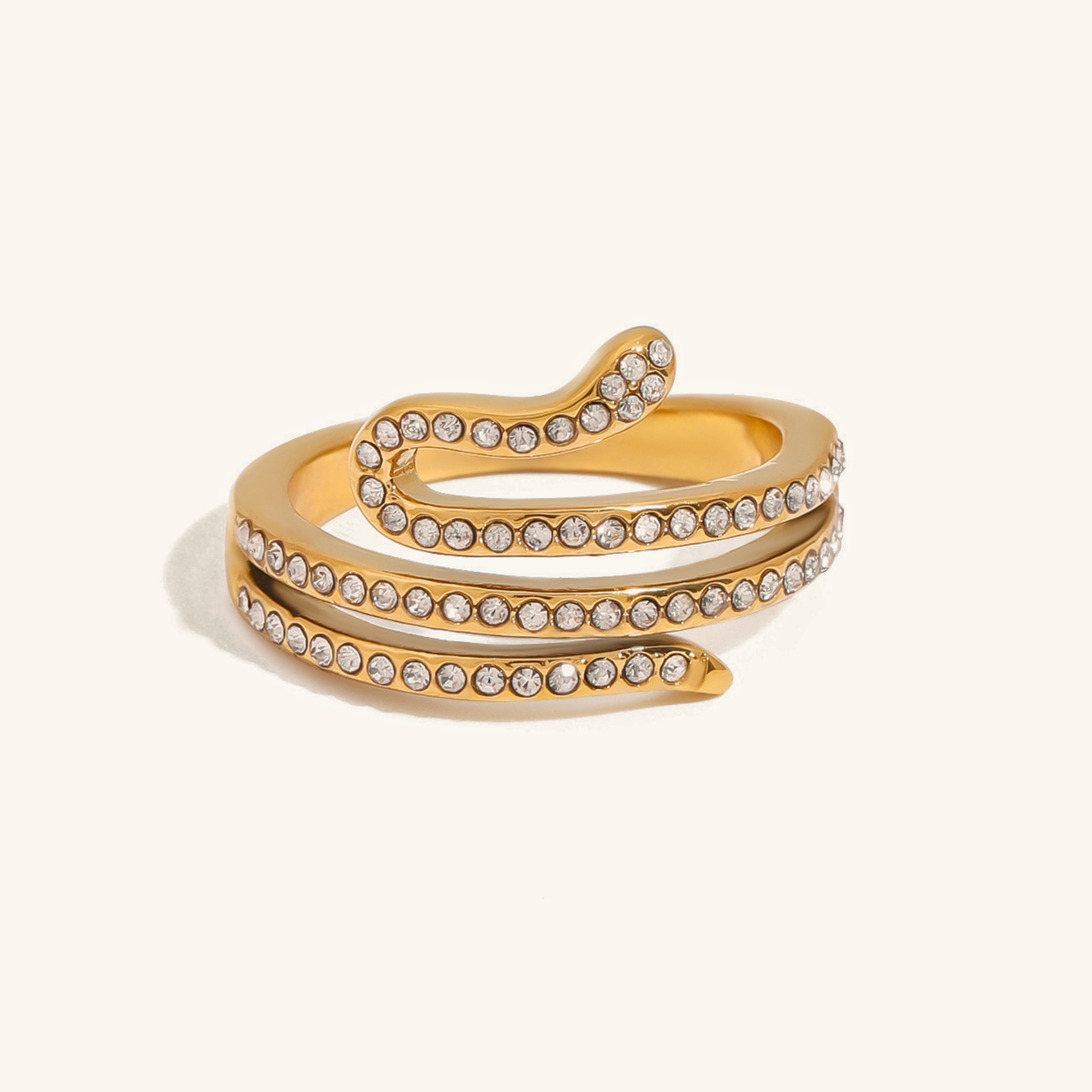 Coiled Diamond Wrap Ring