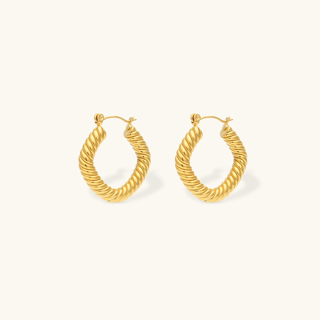 Emani Twisted Square Gold Earrings