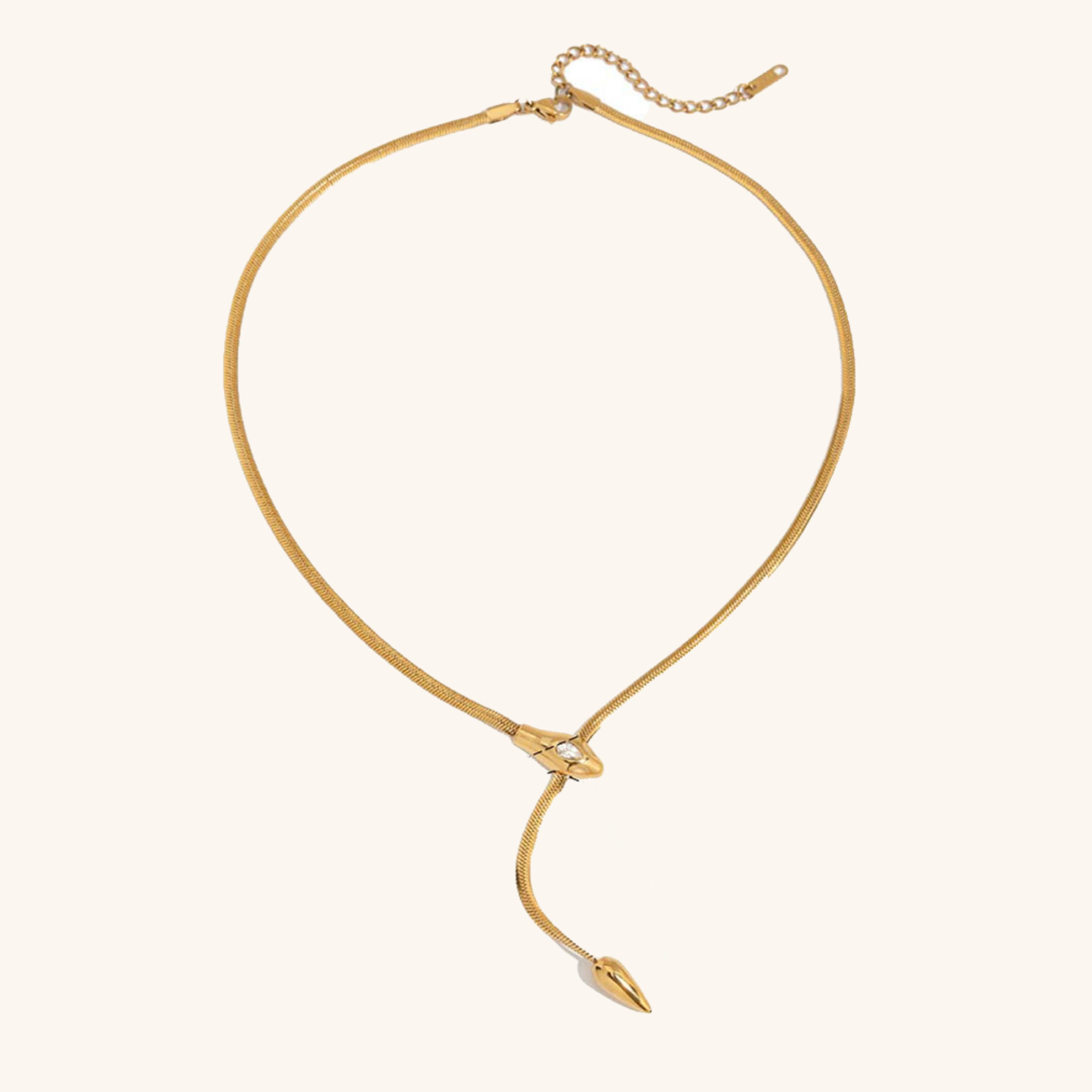 Serpentine Elegance Gold Pendant