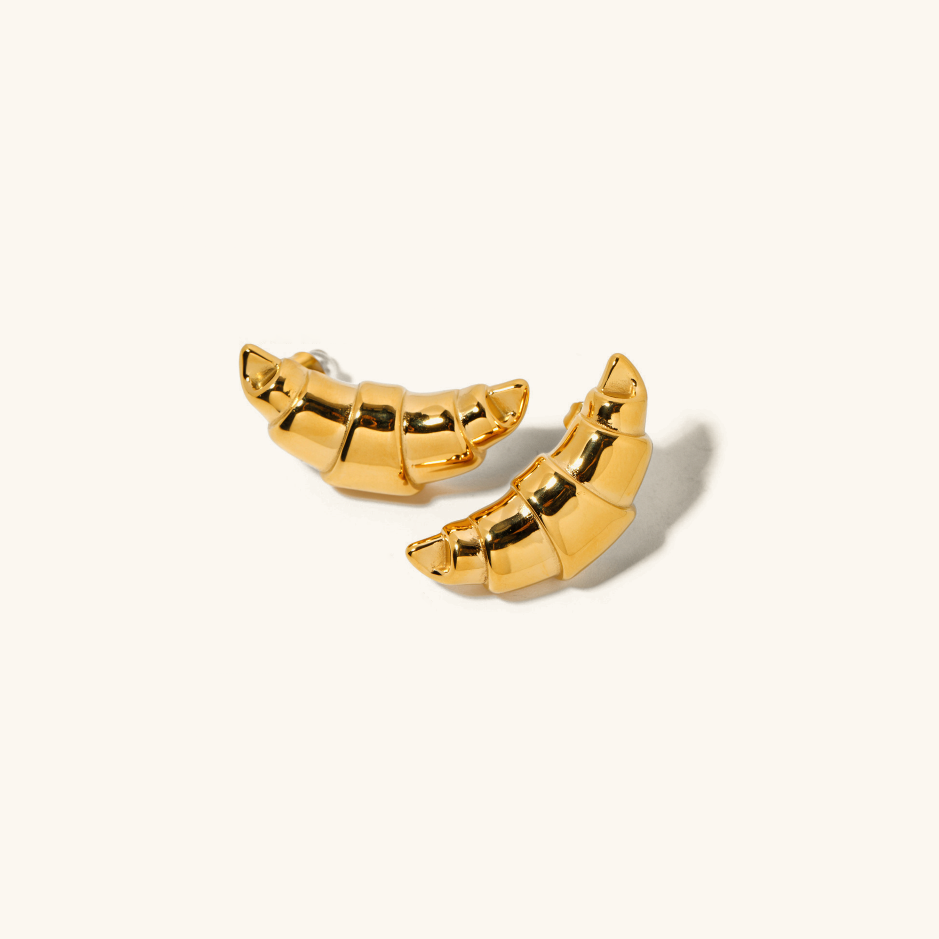 Emberly Croissant Gold Earrings
