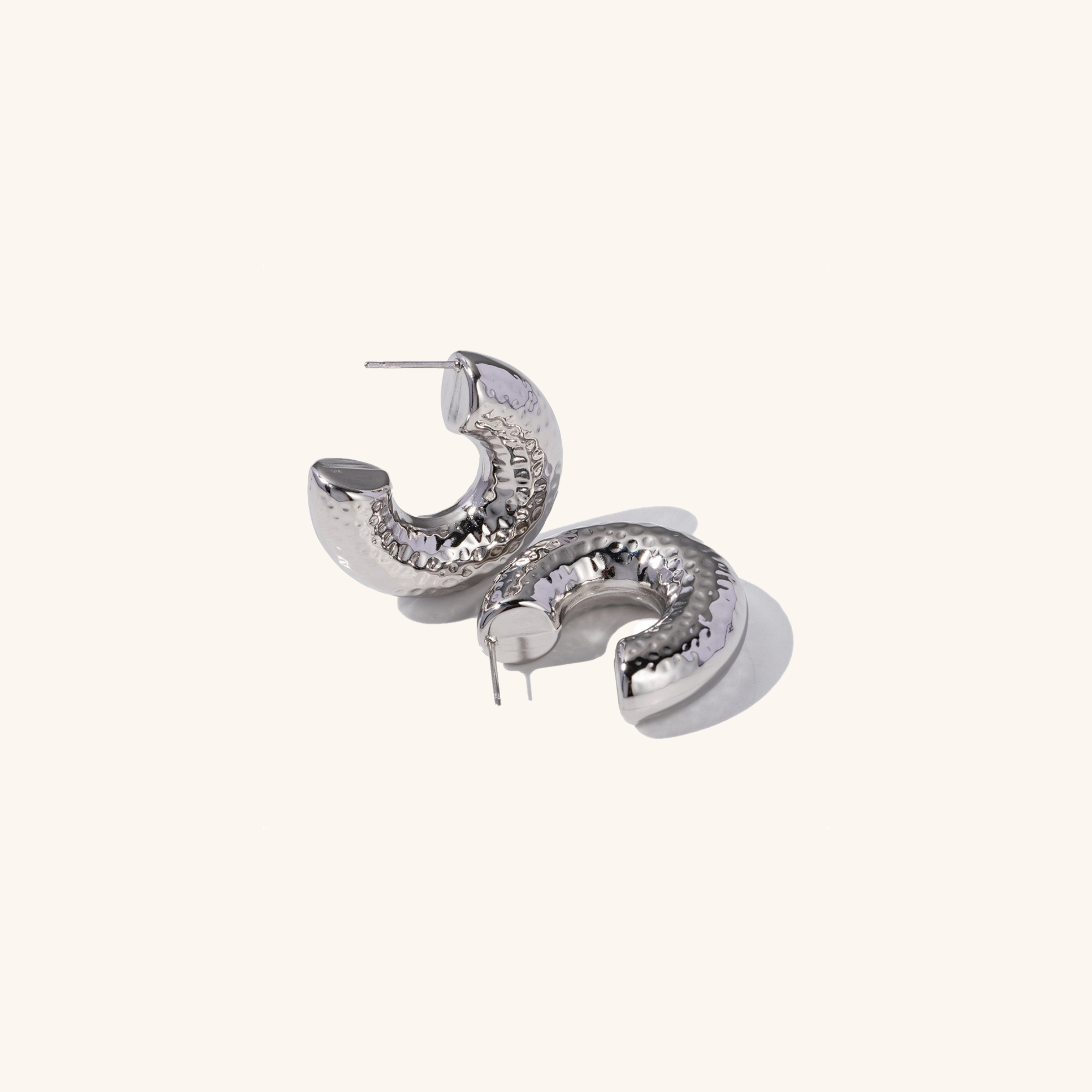 Elegant Silver Hoop Earrings