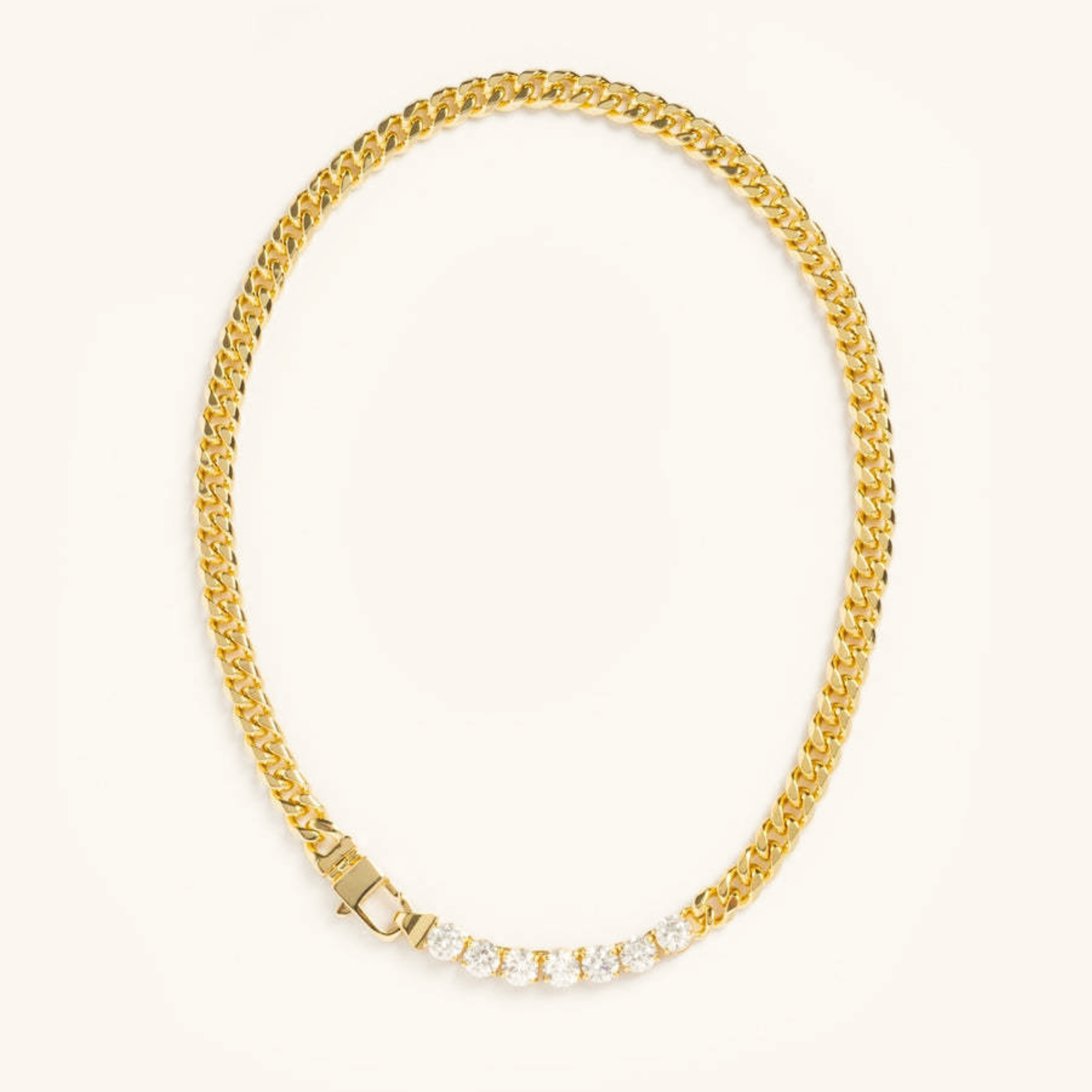 Maelle Radiant Diamond Link Necklace