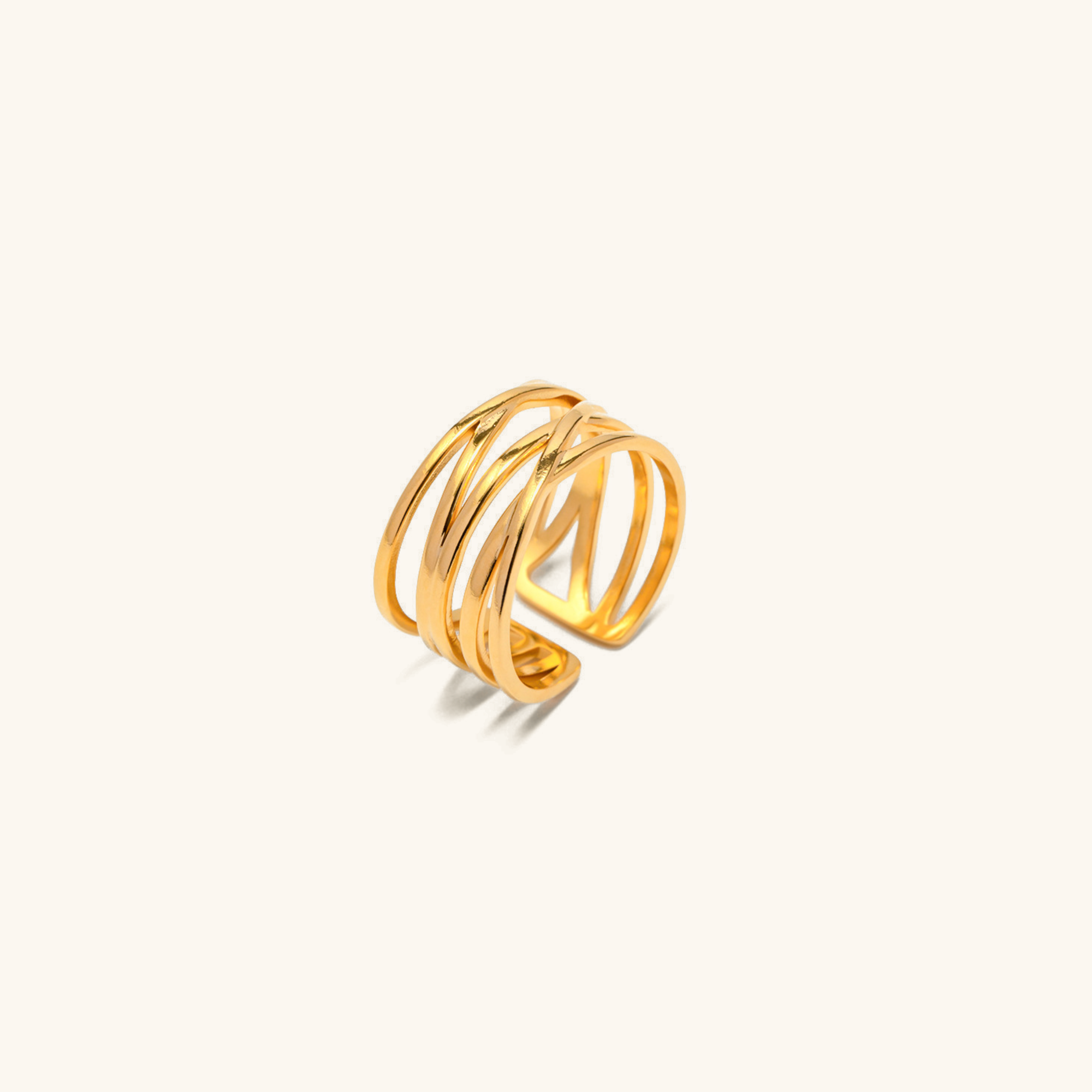 Golden Flow Ring