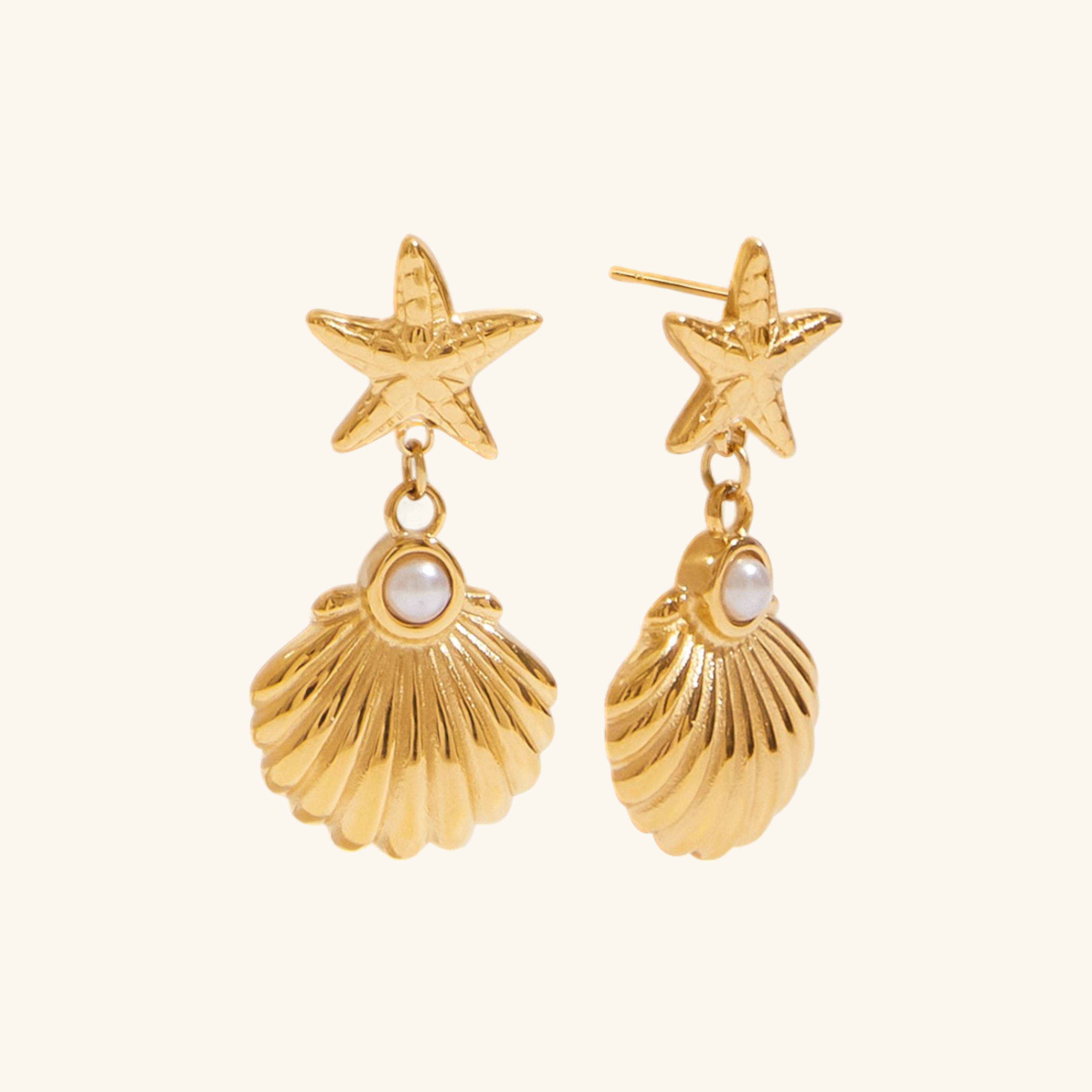 Ocean Star Pearl Earrings