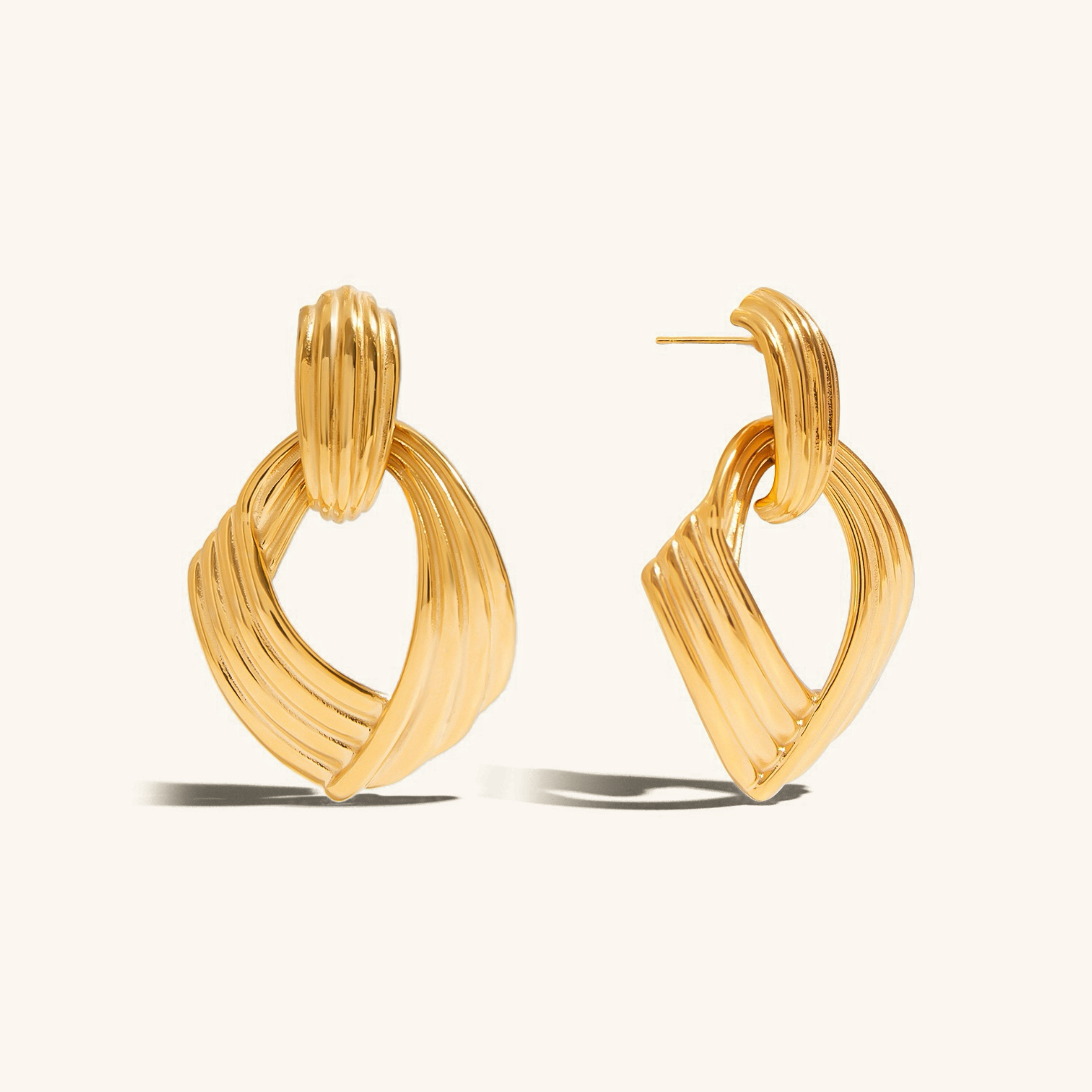 Selma Sculptural Gold Earrings