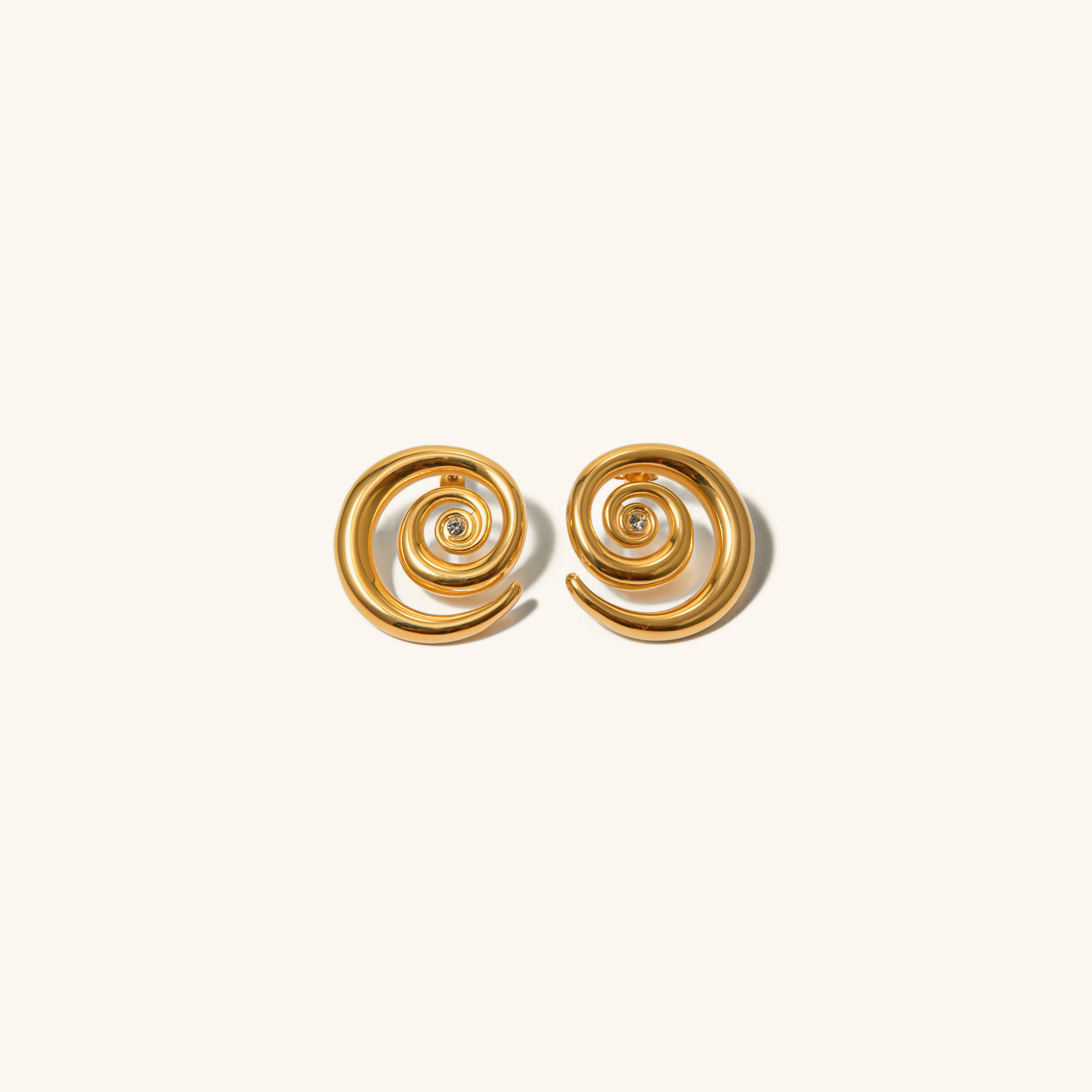 Tilly Spiral Gold Earrings
