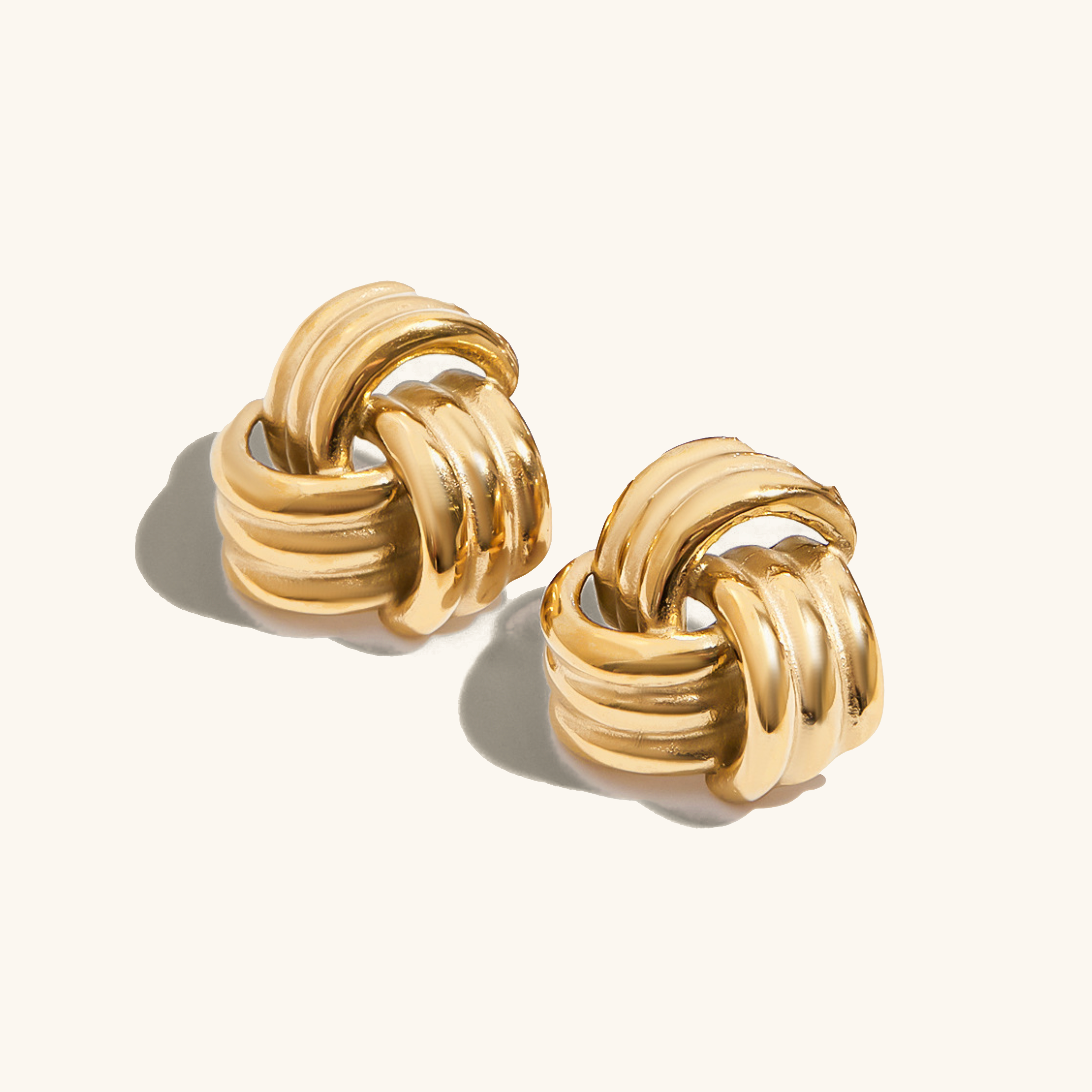 Luxe Gold Knot Statement Earrings