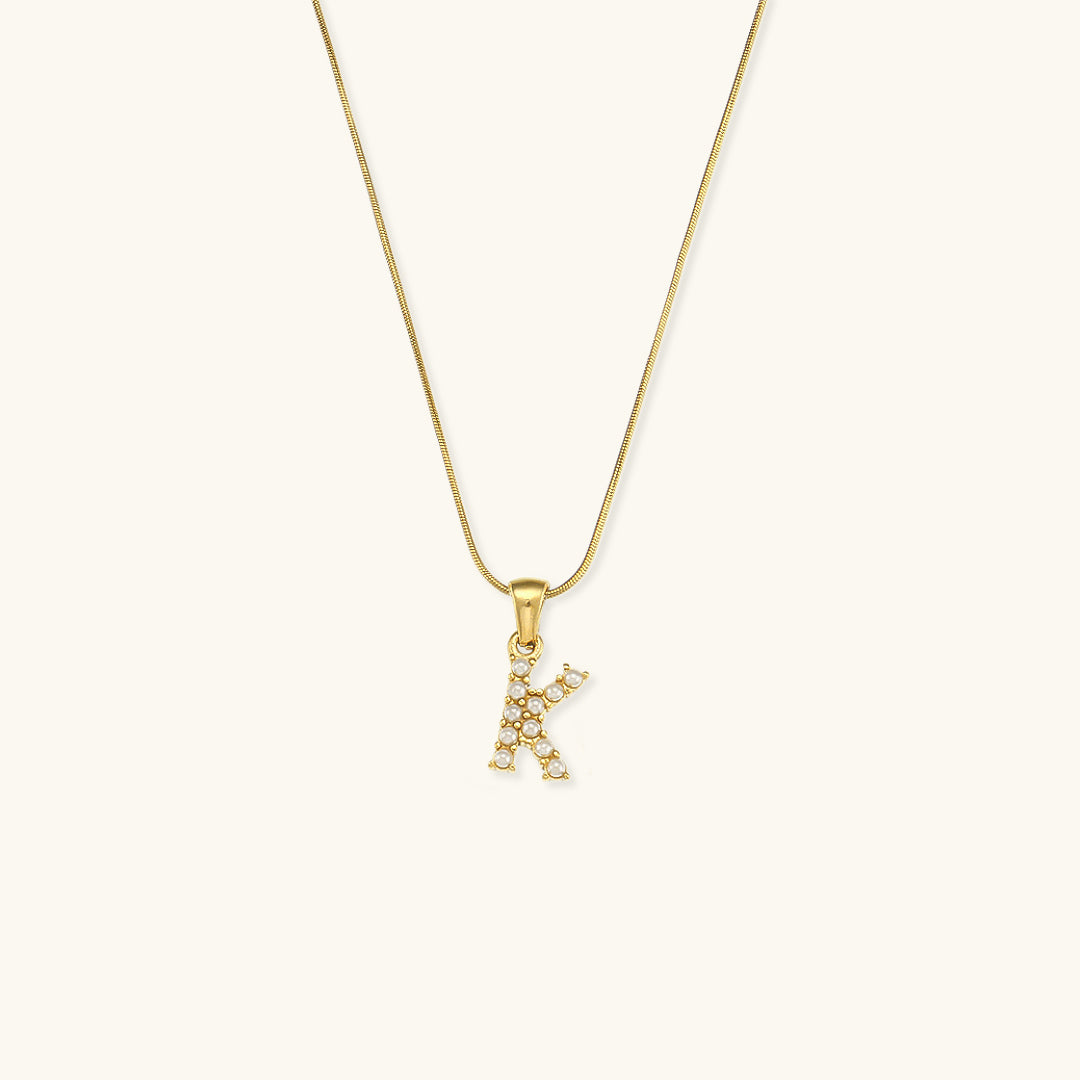 Personalized Pearl Initial Necklace