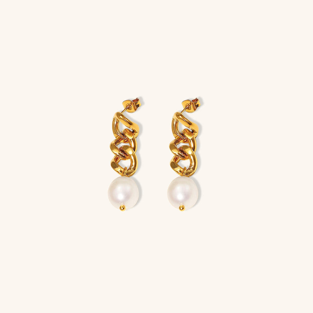 Radiant Pearl Chain Drops