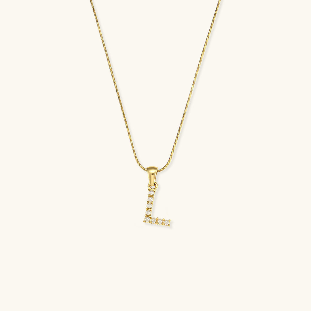 Personalized Pearl Initial Necklace