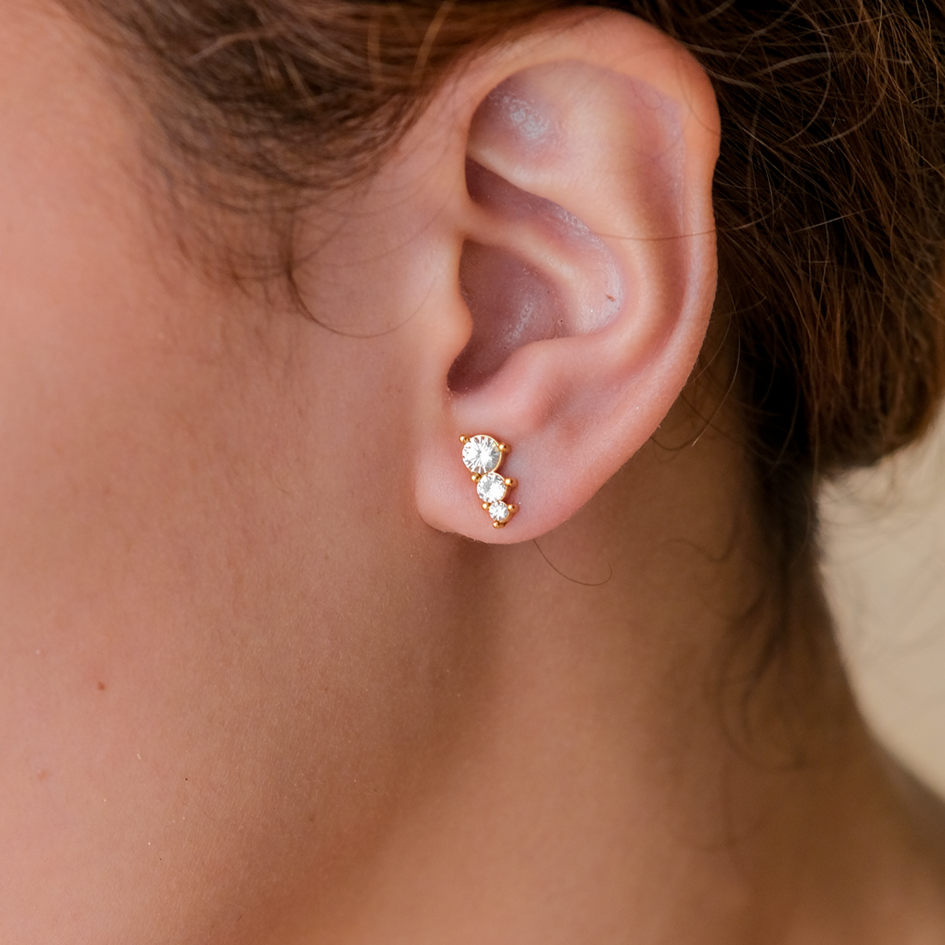 Lira Radiant Gold Earrings