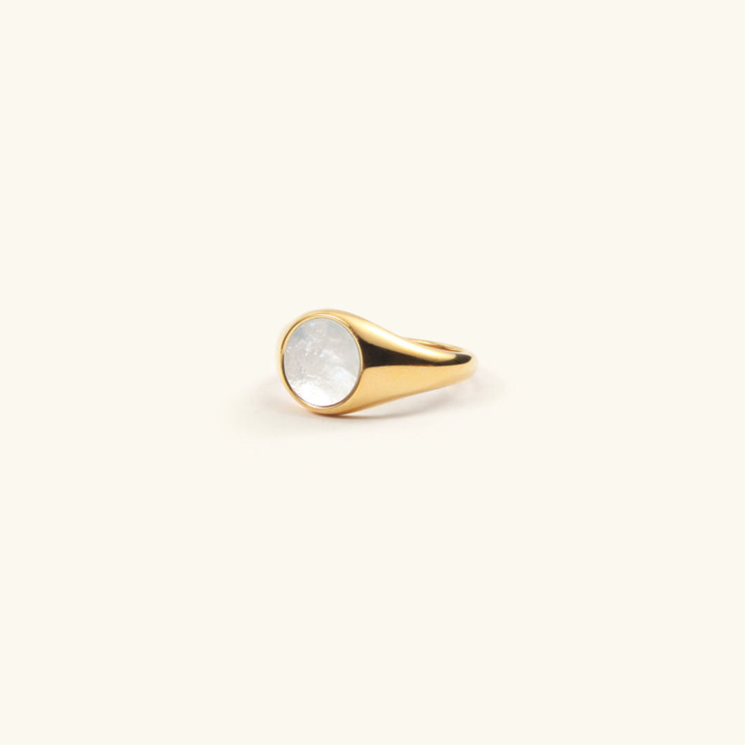 Luminous Pearl Gold Band