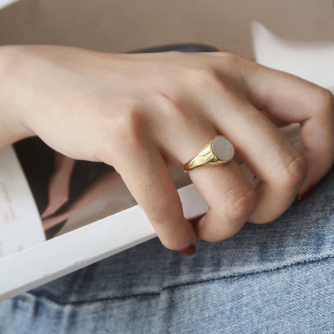 Luminous Pearl Gold Band