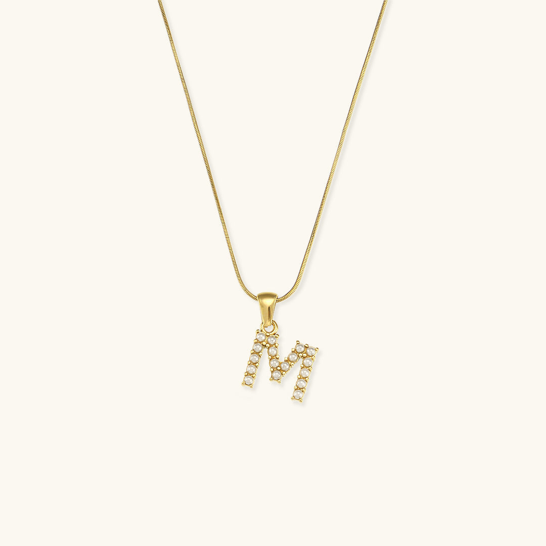 Personalized Pearl Initial Necklace