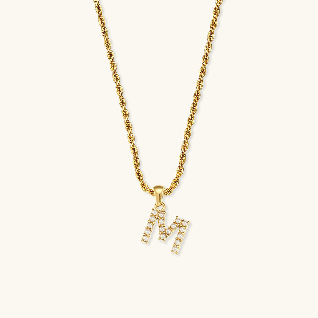 Personalized Pearl Initial Necklace