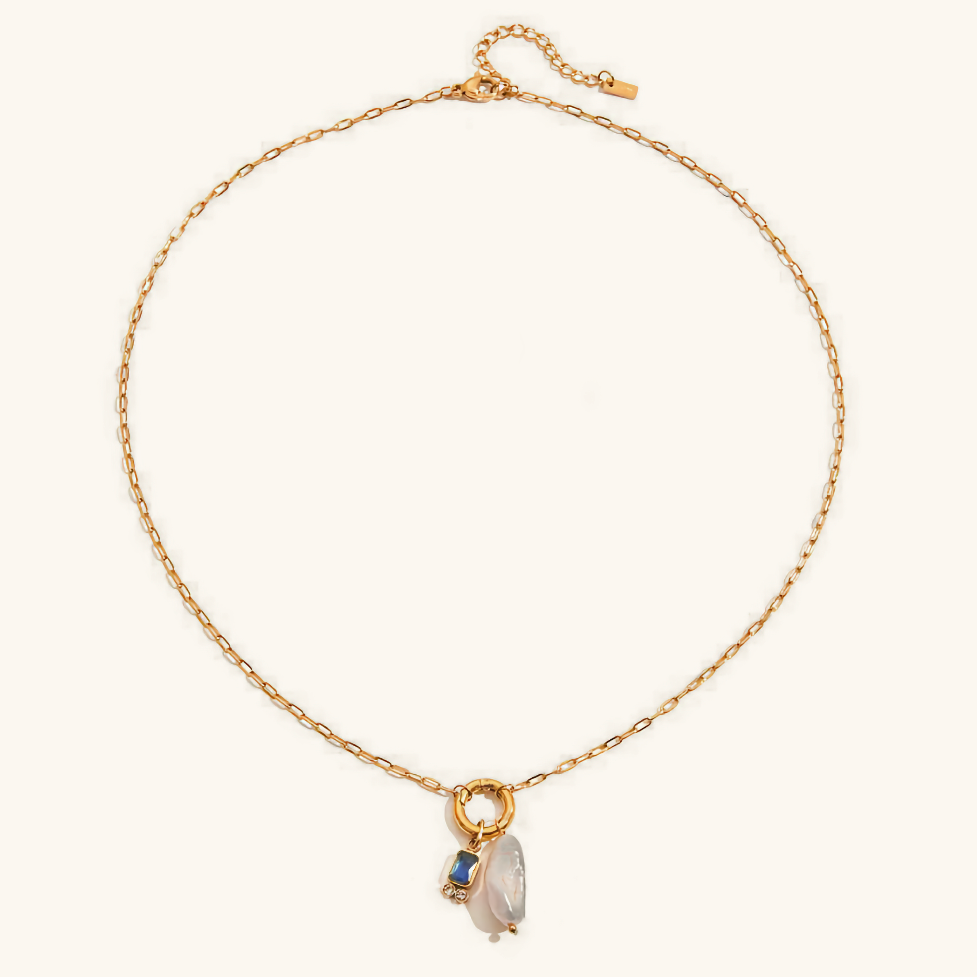 Personalized Birthstone & Pearl Necklace