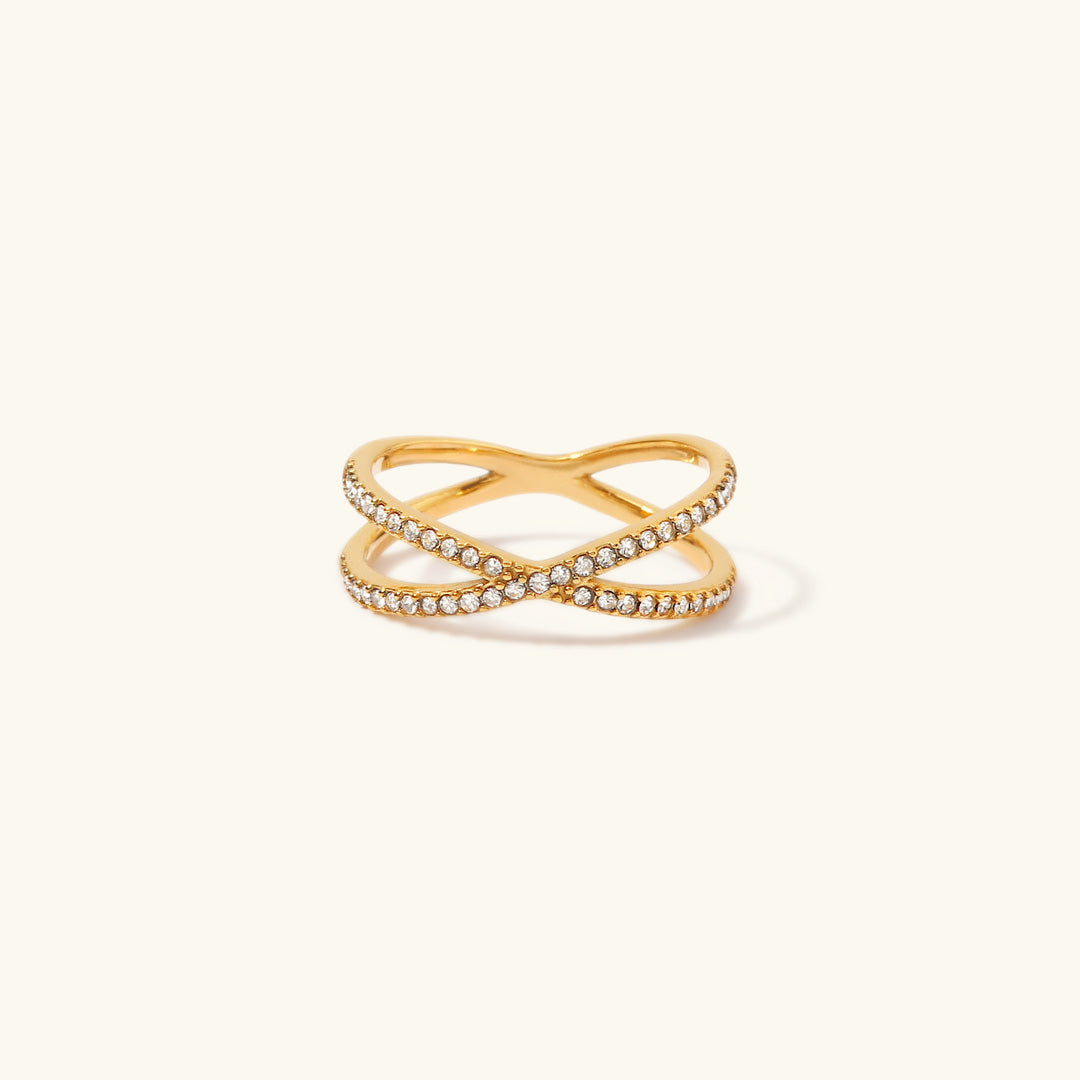 Celestial Gold Cross Ring
