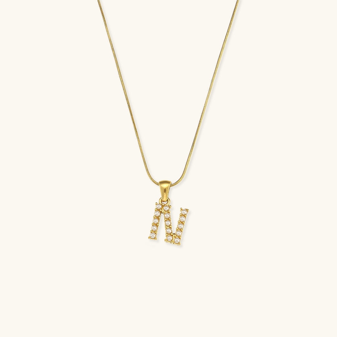 Personalized Pearl Initial Necklace