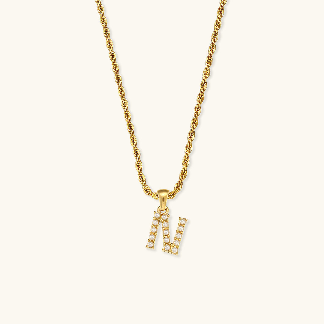 Personalized Pearl Initial Necklace