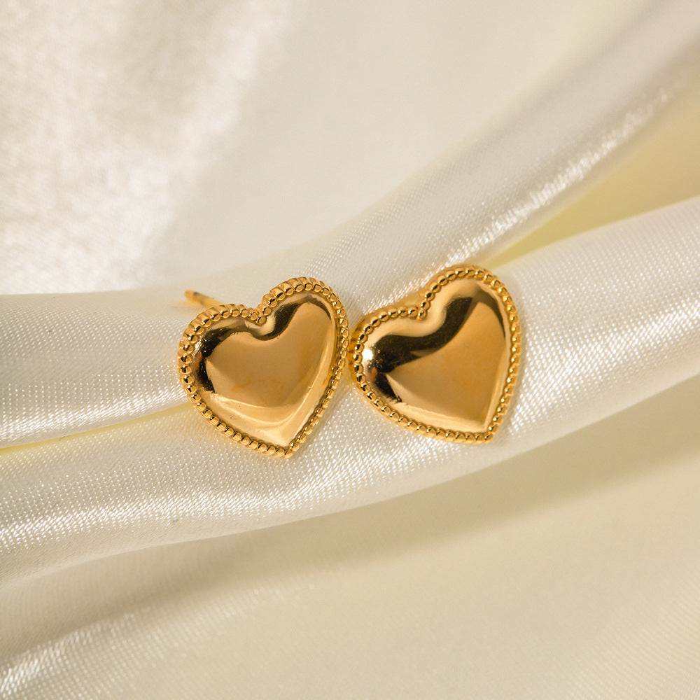 Radiant Heart Studs - Gold