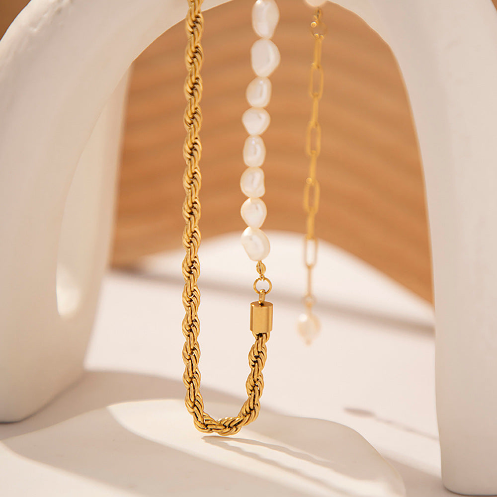 Aethelred Gold Pearl Choker