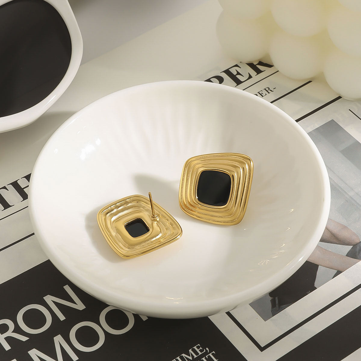 Luxe Geometric Gold Earrings