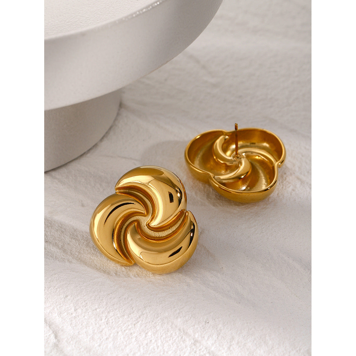 Ethereal Gold Petal Studs
