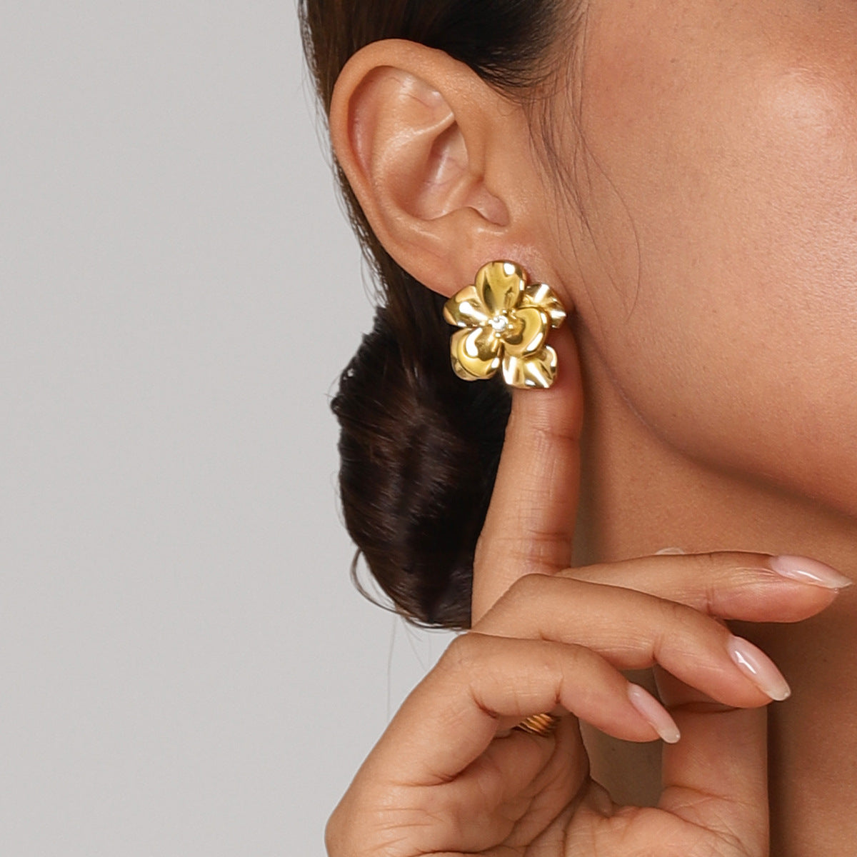 Golden Petal Bloom Earrings