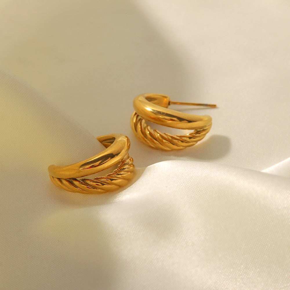 Anya Dual-Tone Statement Earrings