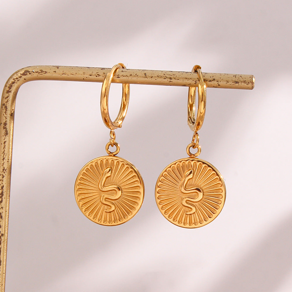 Eliana Serpent Gold Earrings