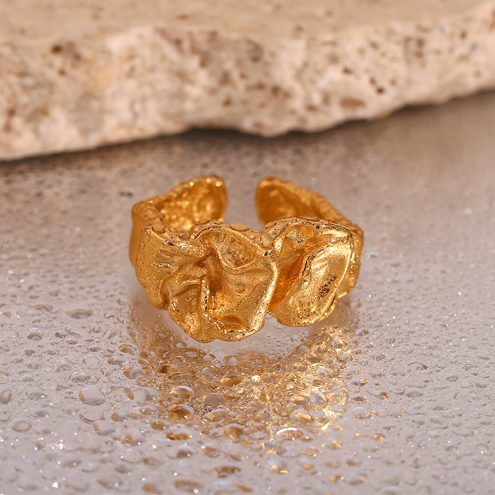 Sculpted Gold Statement Ring