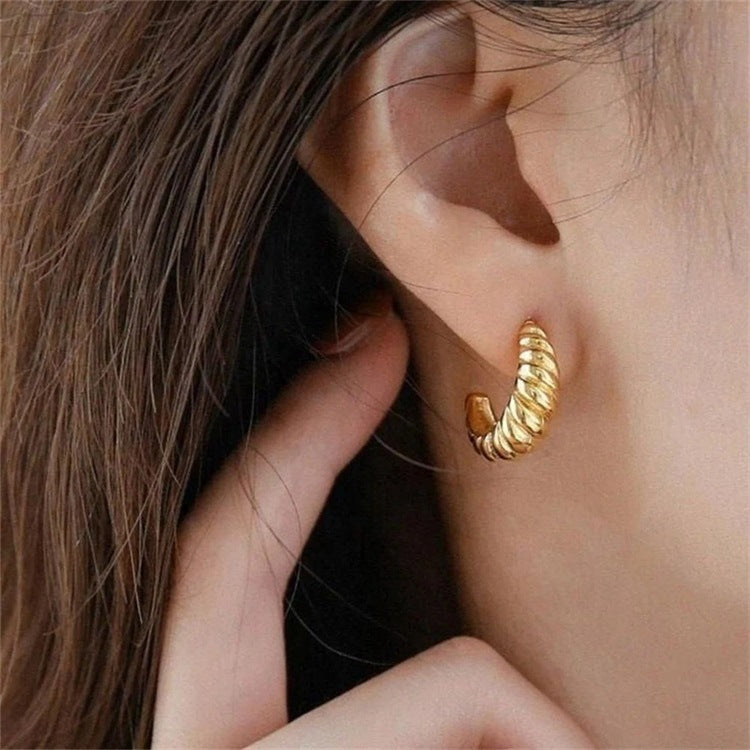 Elegant Croissant Hoop Earrings