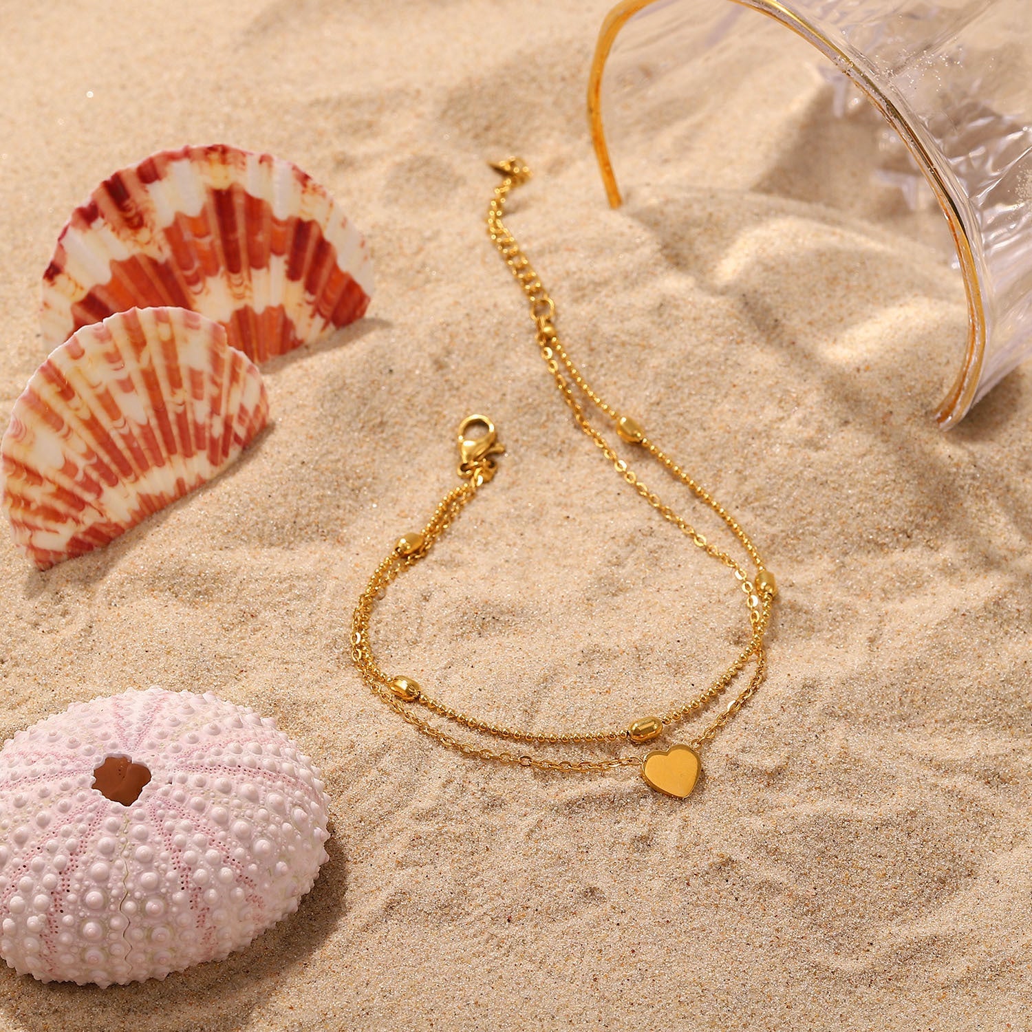 Rowena Layered Gold Anklet