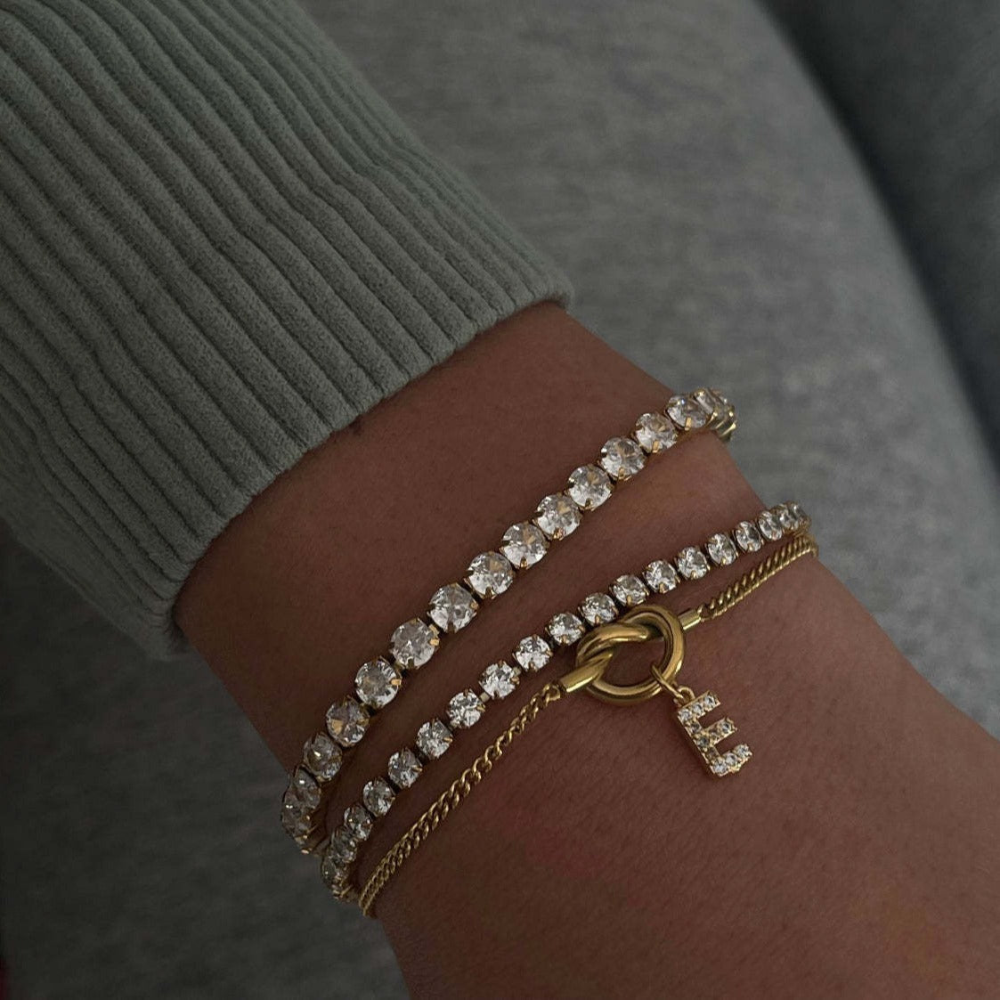 Sparkle Initial Bracelet