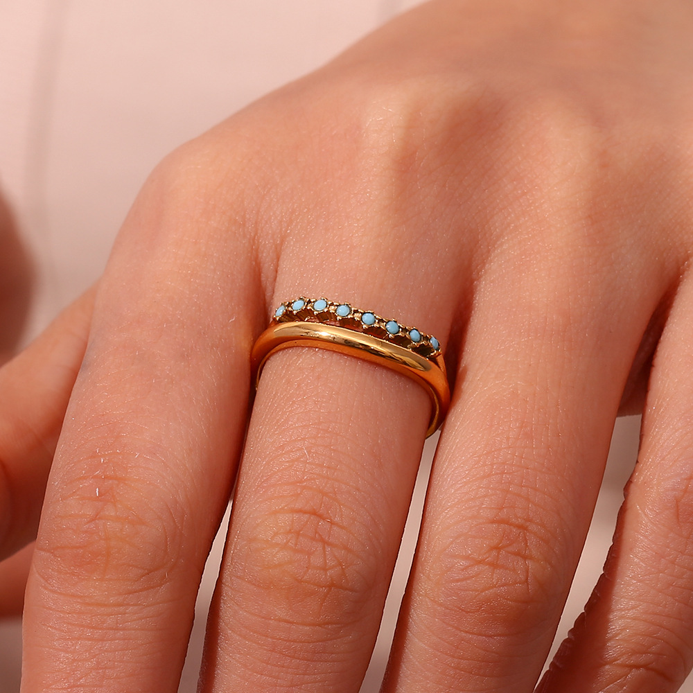 Adeline Emerald & Diamond Simulant Gold Ring