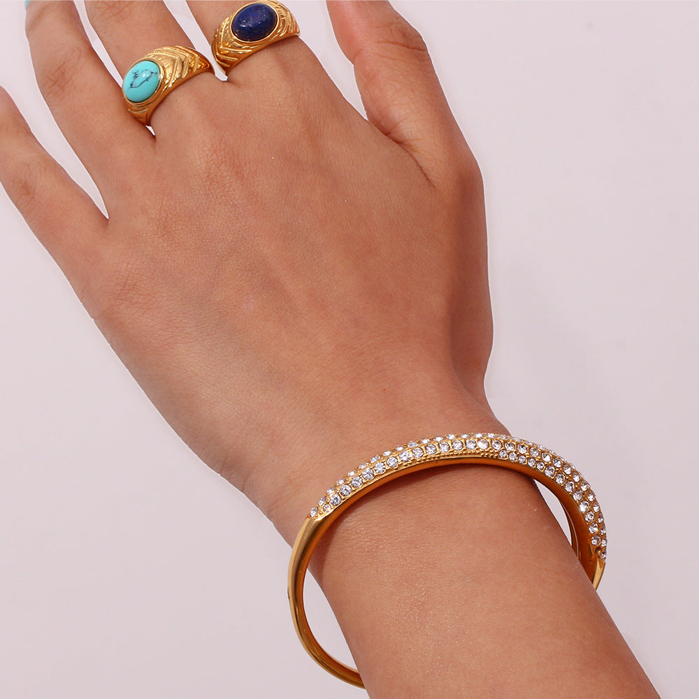 Elara Pave Diamond Bangle