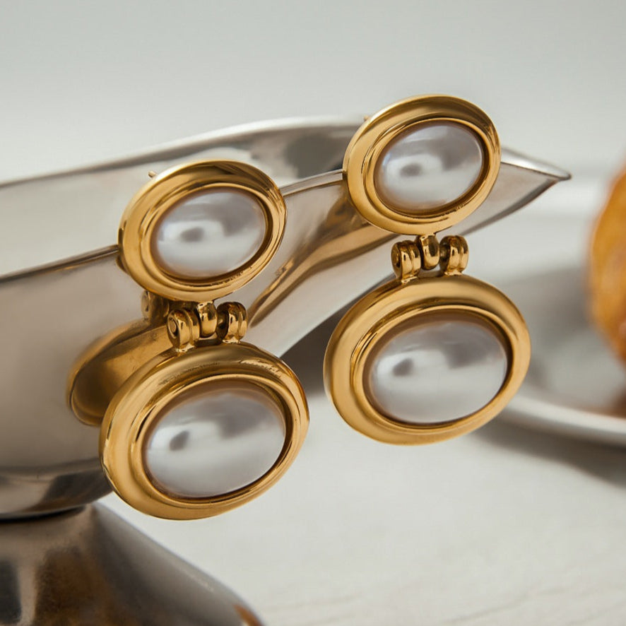 Amalfi Pearls Earrings - Sunshine Collection