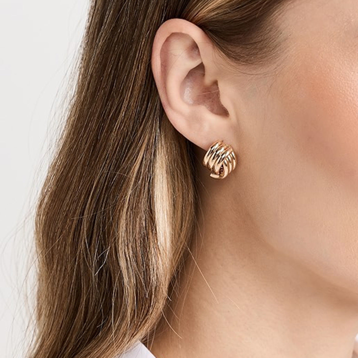 Orbit Gold Stud Earrings