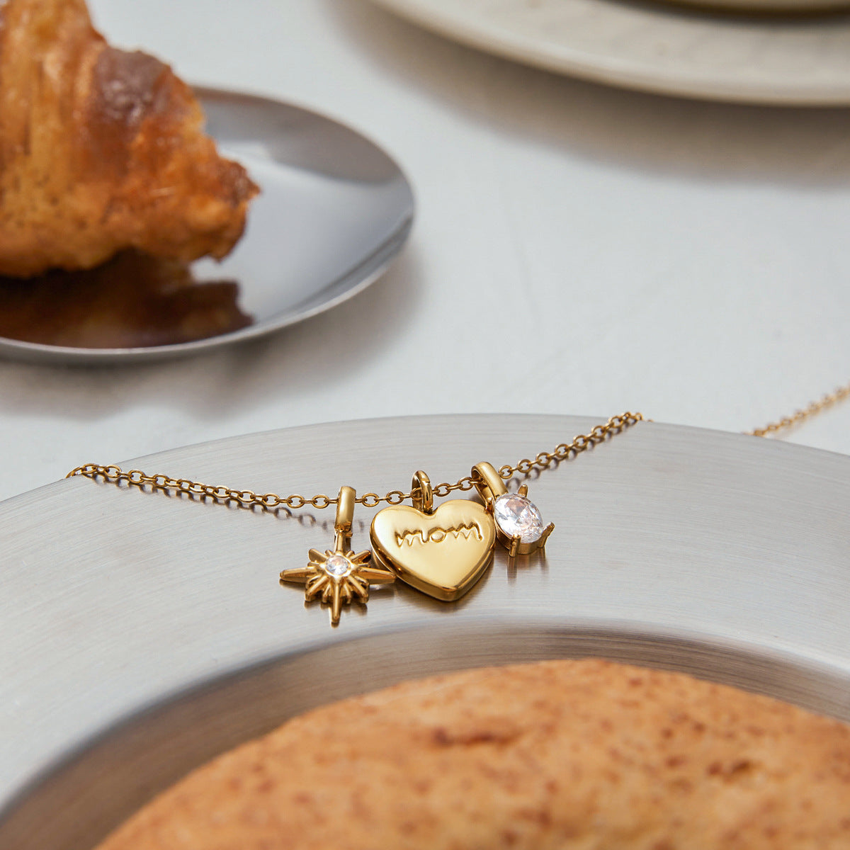 Radiant Mother's Heart Gold Locket